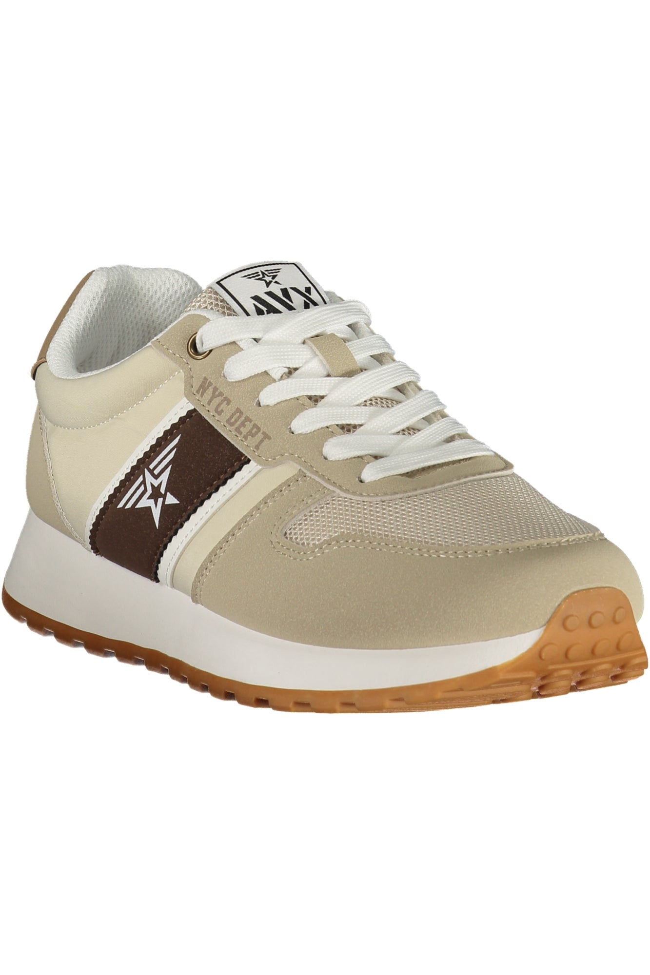 AVIREX Herren Sneaker – Sportschuh mit Schnürsenkeln Beige