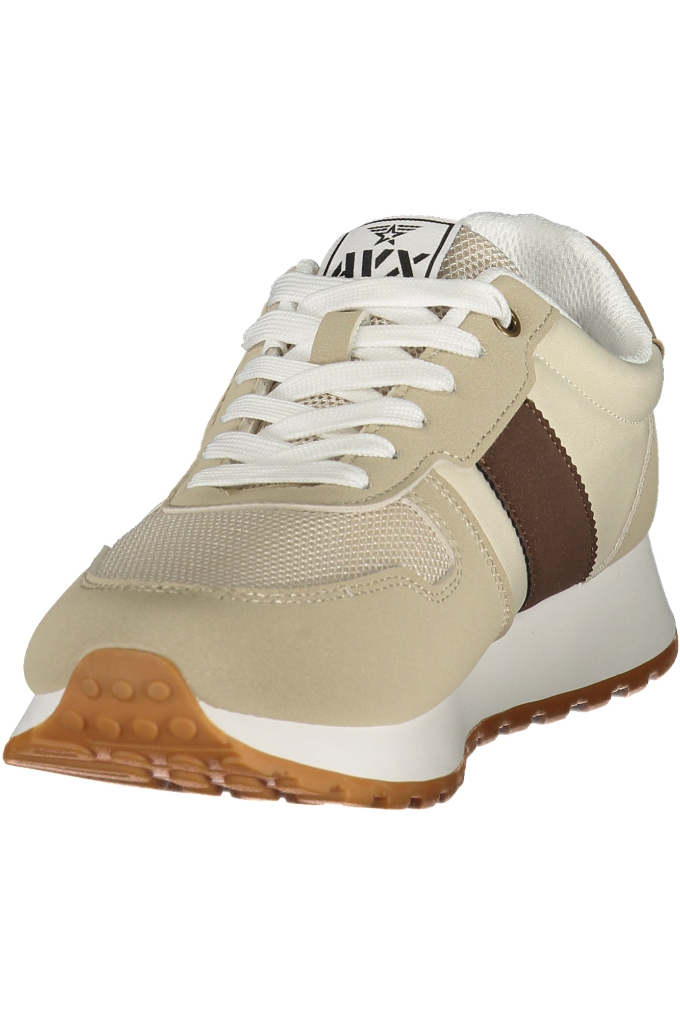 AVIREX Herren Sneaker – Sportschuh mit Schnürsenkeln Beige