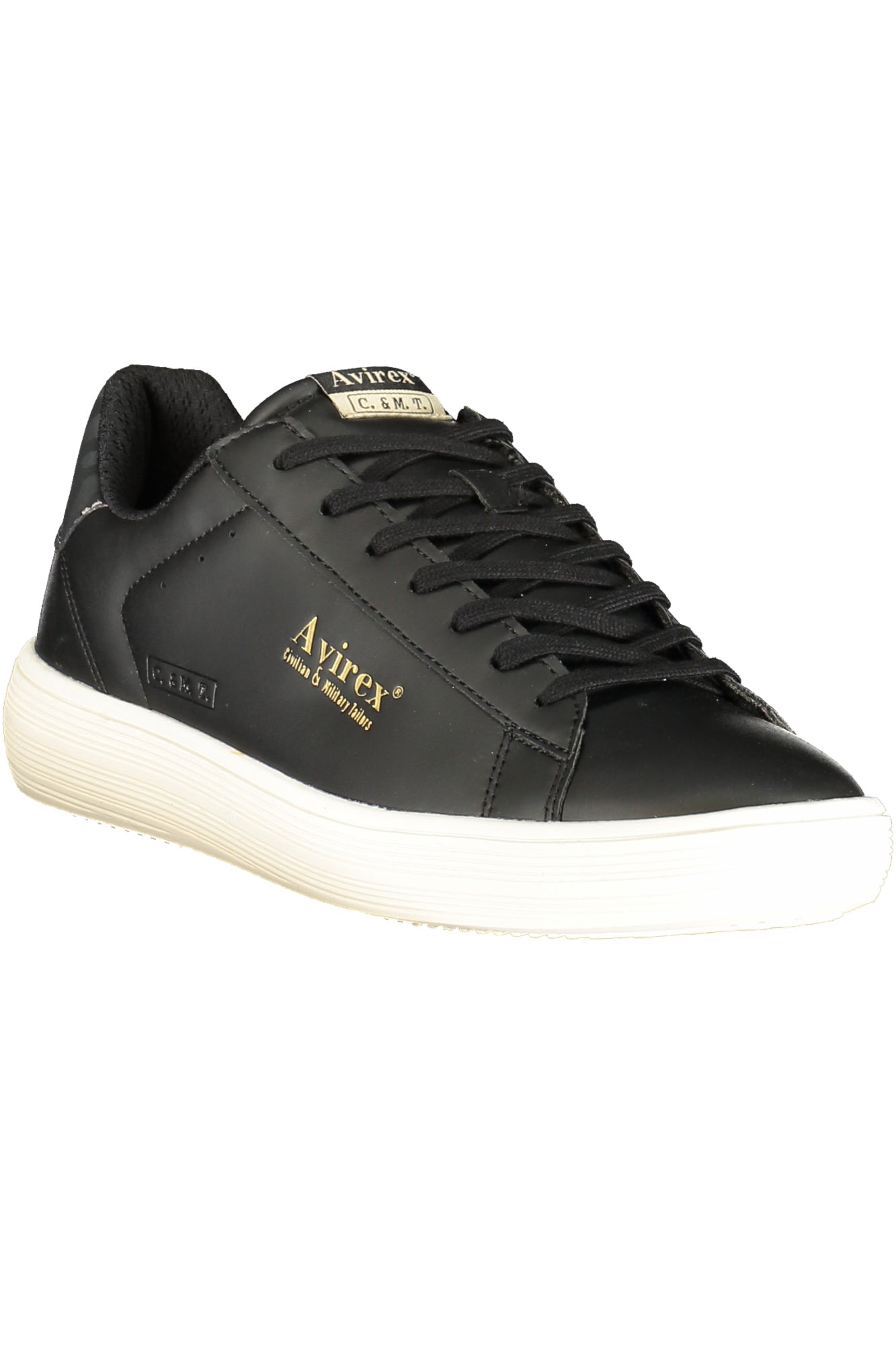 AVIREX Herren Sneaker – Sportschuh mit Schnürsenkeln Schwarz
