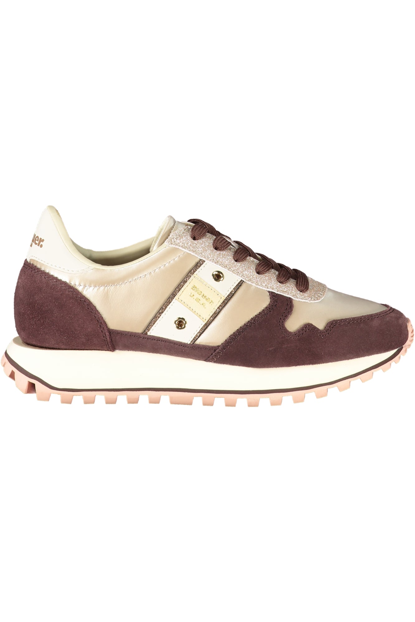 BLAUER Beige Damen Sportschuhe – Sneaker für Herbst/Winter mit weinroten Details Beige Hauptbild
