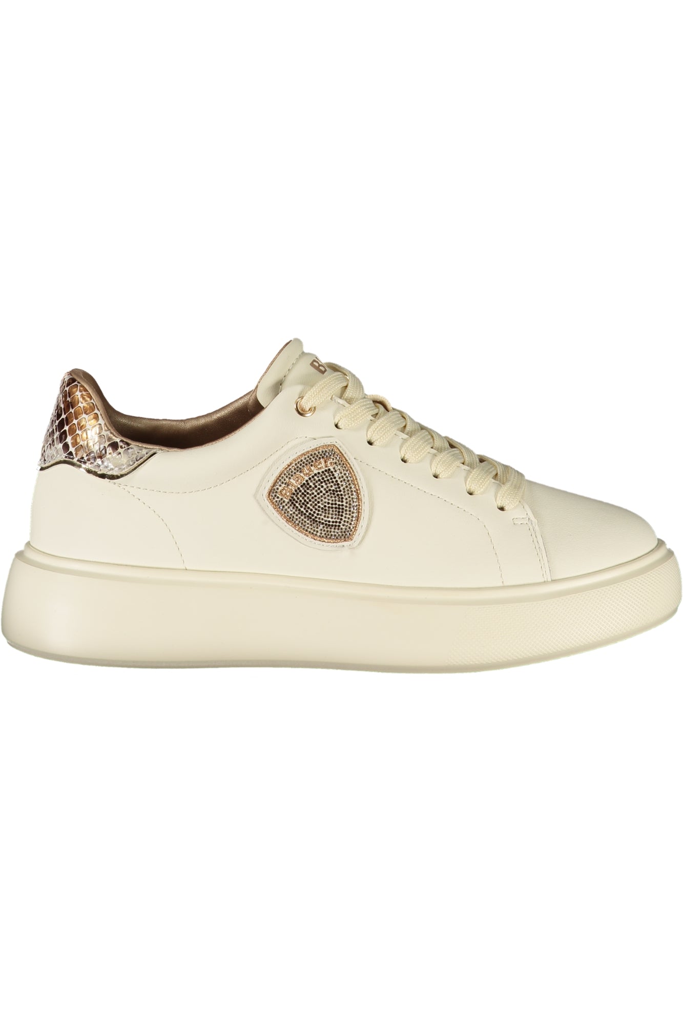 BLAUER Beige Damen Sportschuhe – Sneaker mit Strass-Applikation & Python-Details für Herbst/Winter Beige Hauptbild