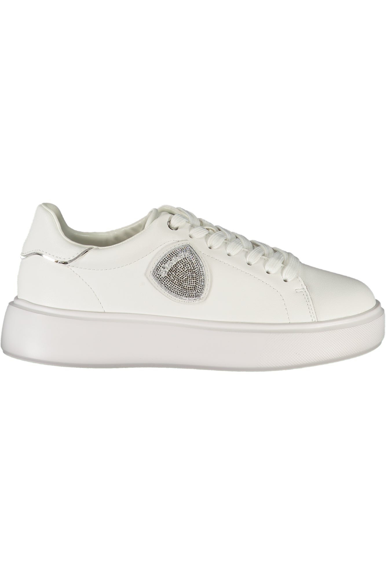 BLAUER Sportschuhe Damen – Weiße Sneaker mit Strass-Applikation für Herbst/Winter Weiß
