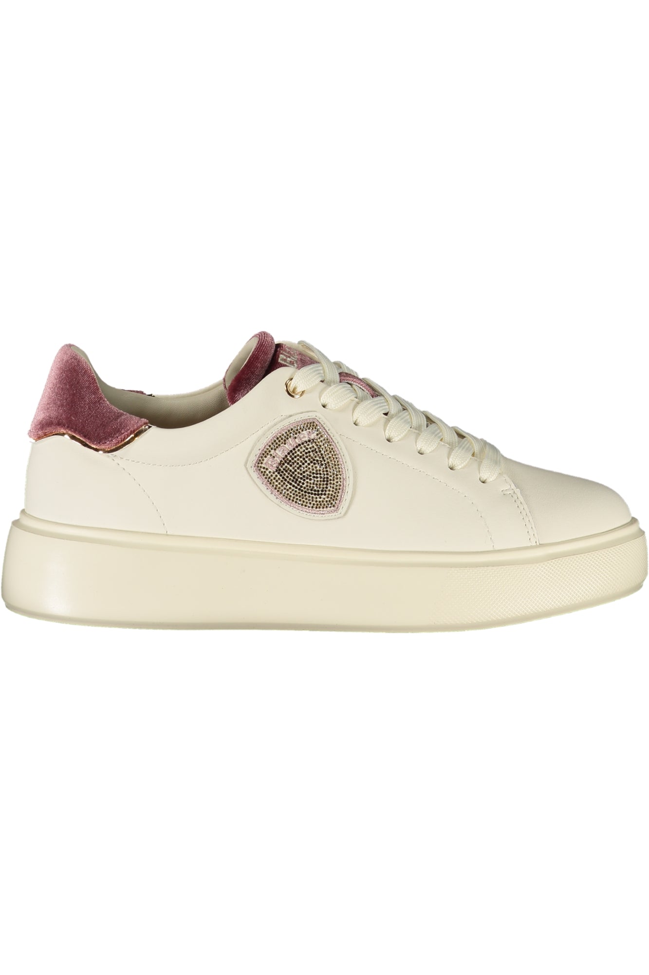 BLAUER Sportschuhe Damen – Weiße Sneaker mit Strass-Applikation für Herbst/Winter Weiß