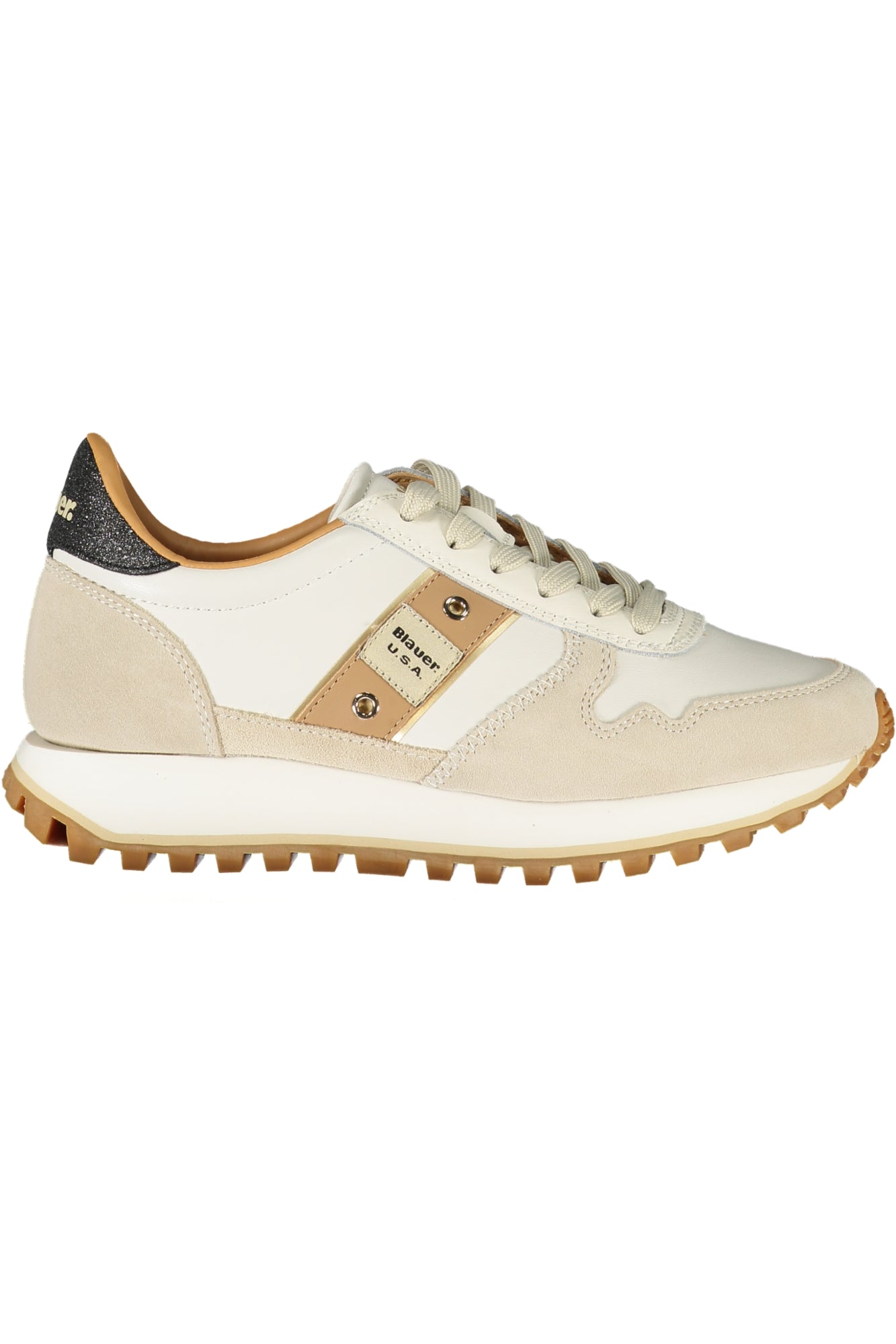 BLAUER Damen Sneaker – Sportschuh mit Schnürsenkeln Weiß Hauptbild