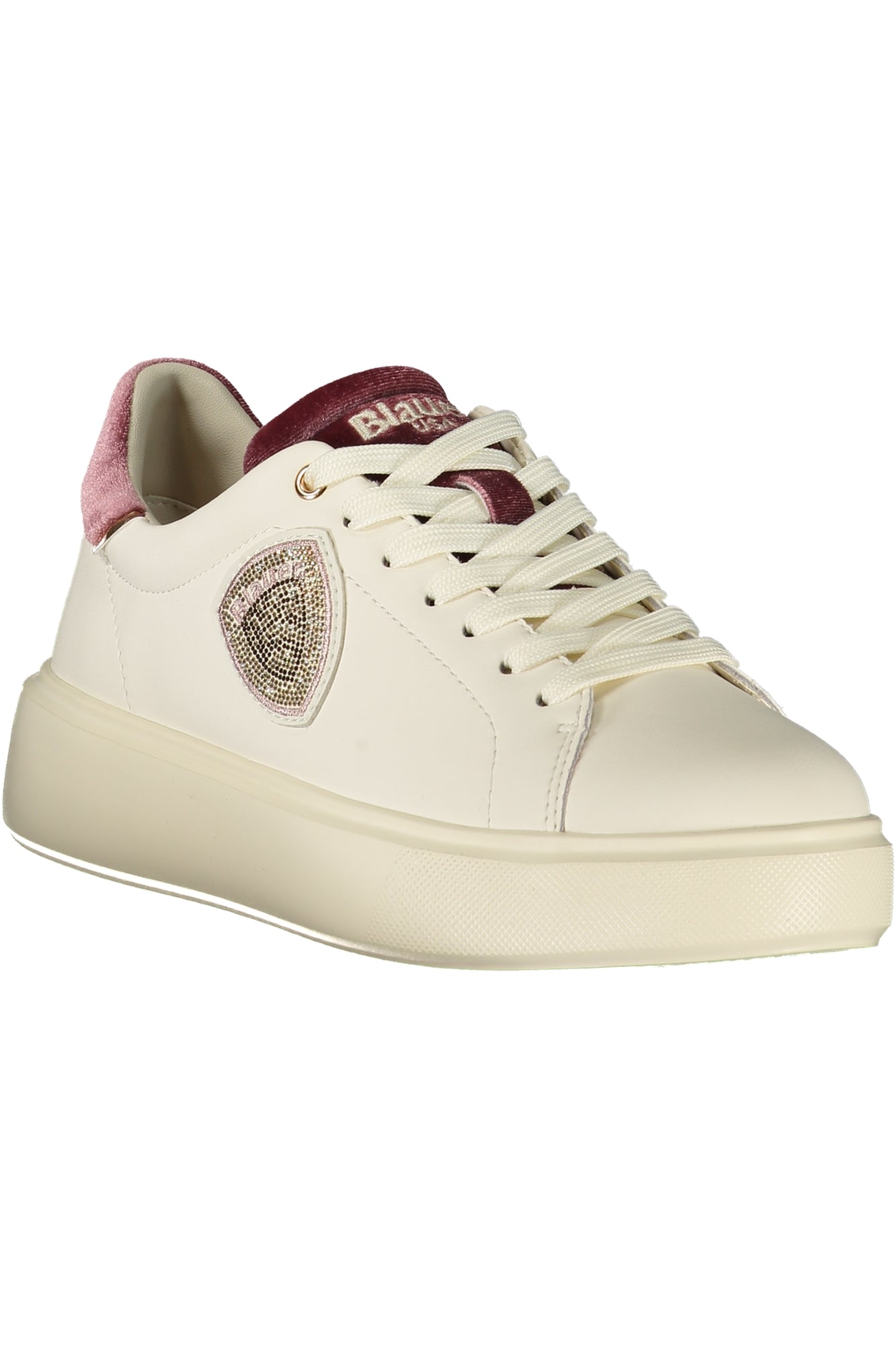 BLAUER Sportschuhe Damen – Weiße Sneaker mit Strass-Applikation für Herbst/Winter Weiß