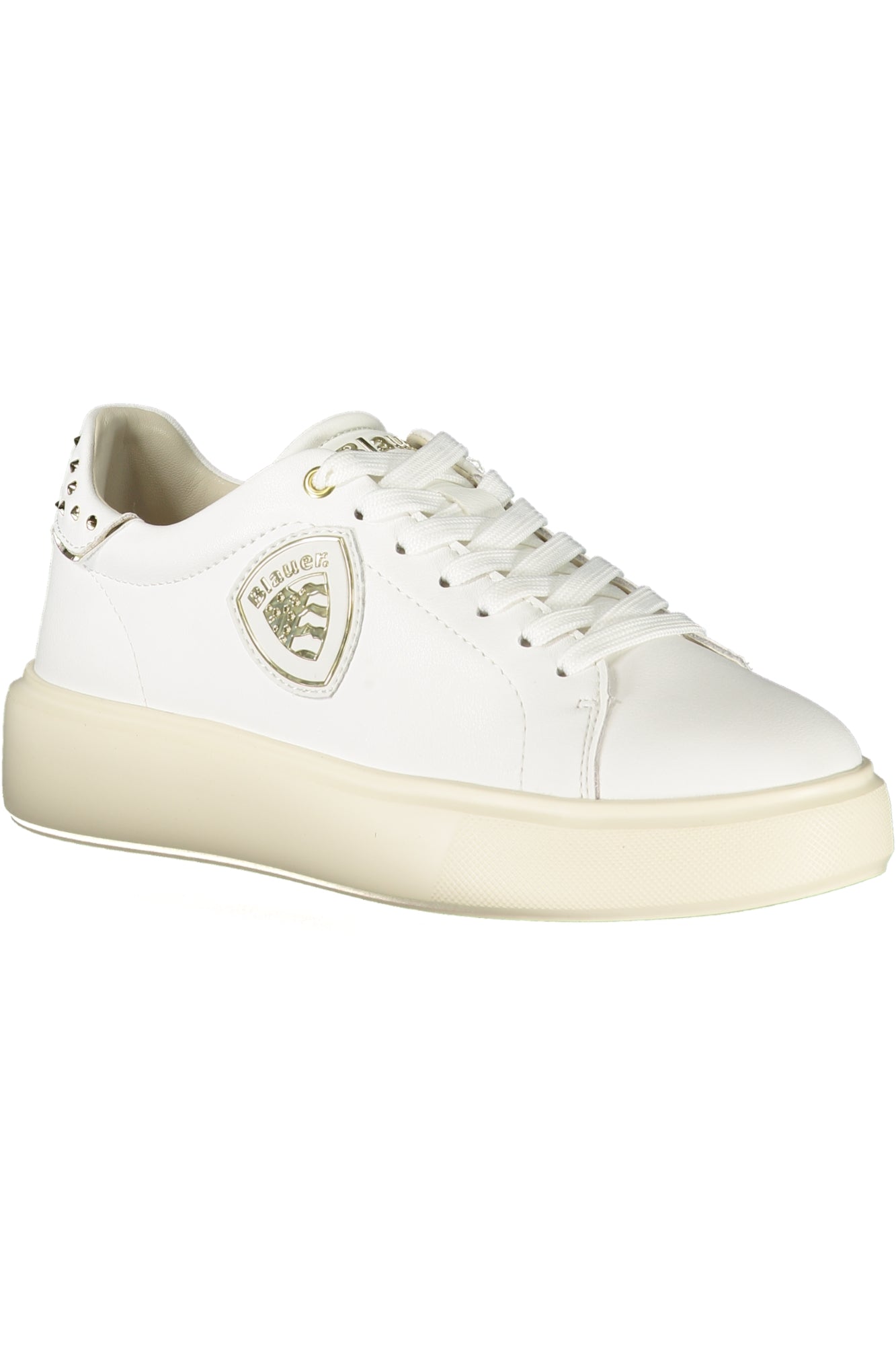 BLAUER Sportschuhe Damen – Weiße Sneaker mit Nieten für Herbst/Winter Weiß