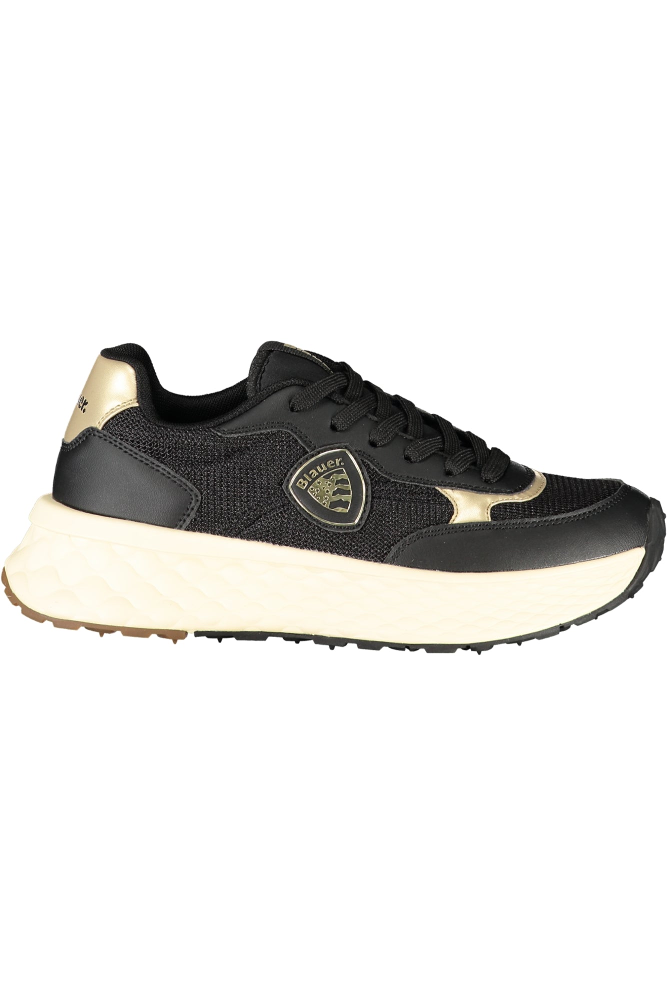 BLAUER Beige Damen Sportschuhe – Sneaker mit goldenen Details für Herbst/Winter Schwarz