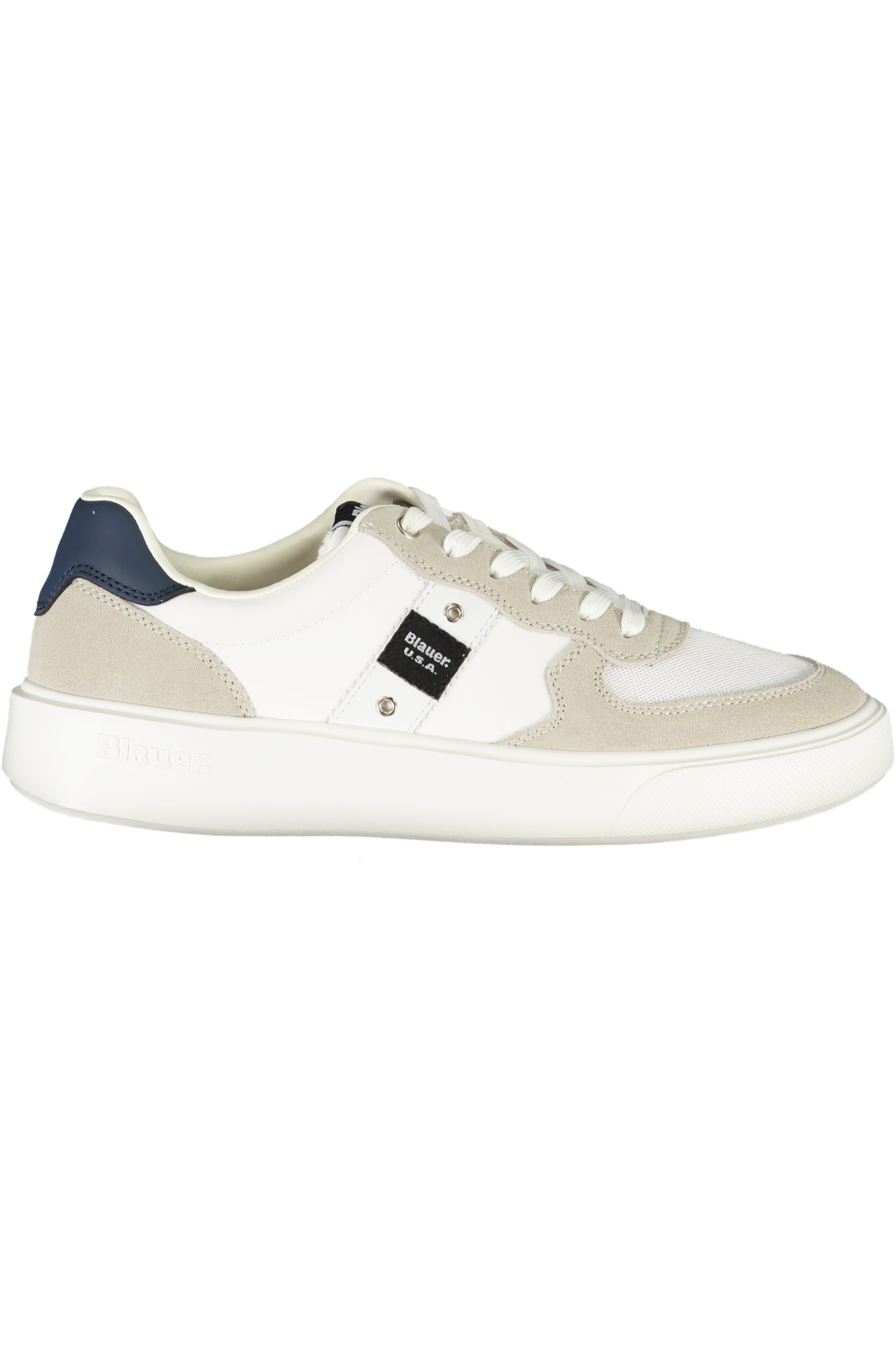BLAUER Herren Sneaker – Sportschuh mit Schnürsenkel Weiß