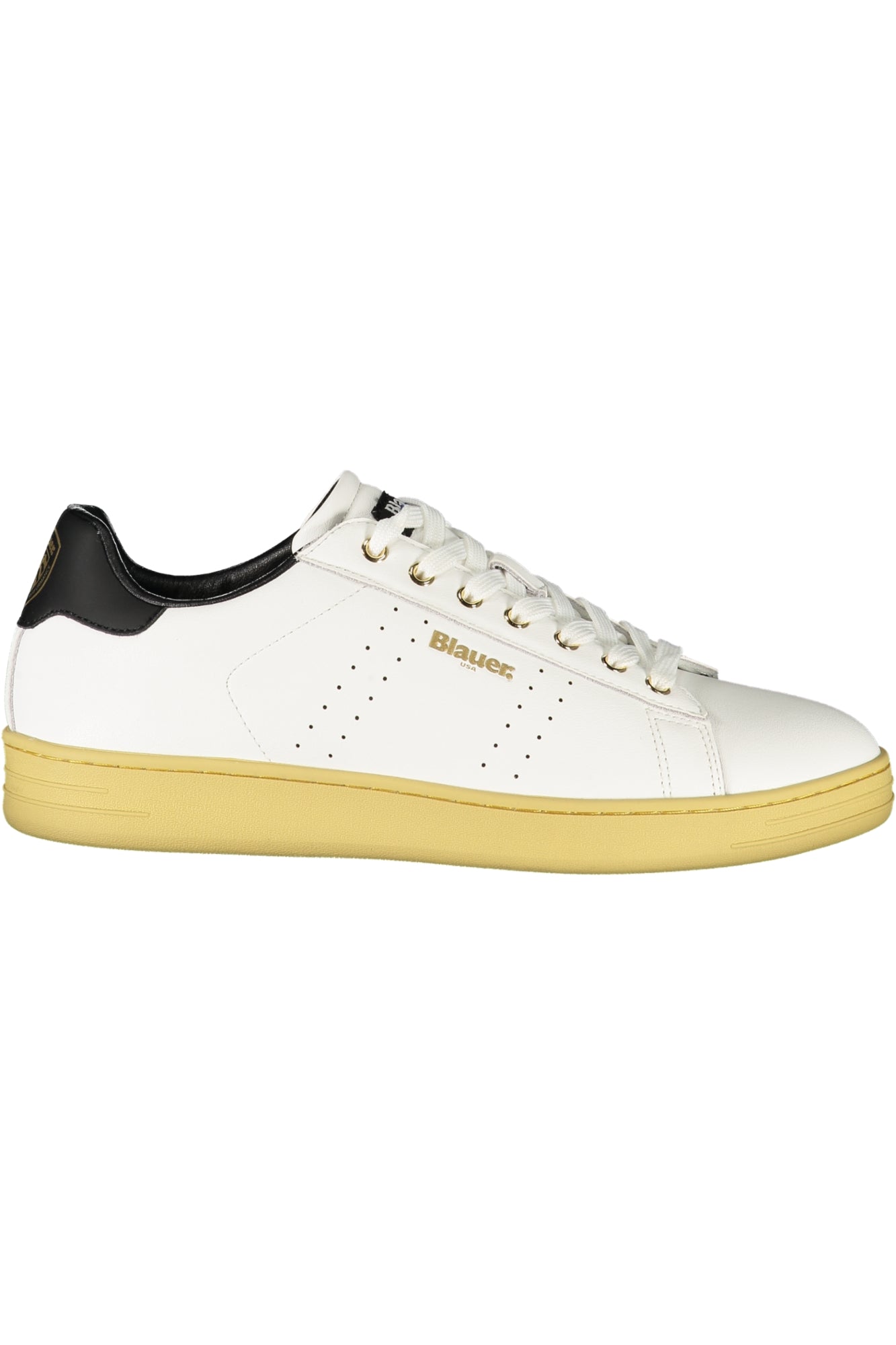 BLAUER Herren-Sneaker Weiss – Sportschuhe mit kontrastierenden Details für Herbst/Winter Weiß