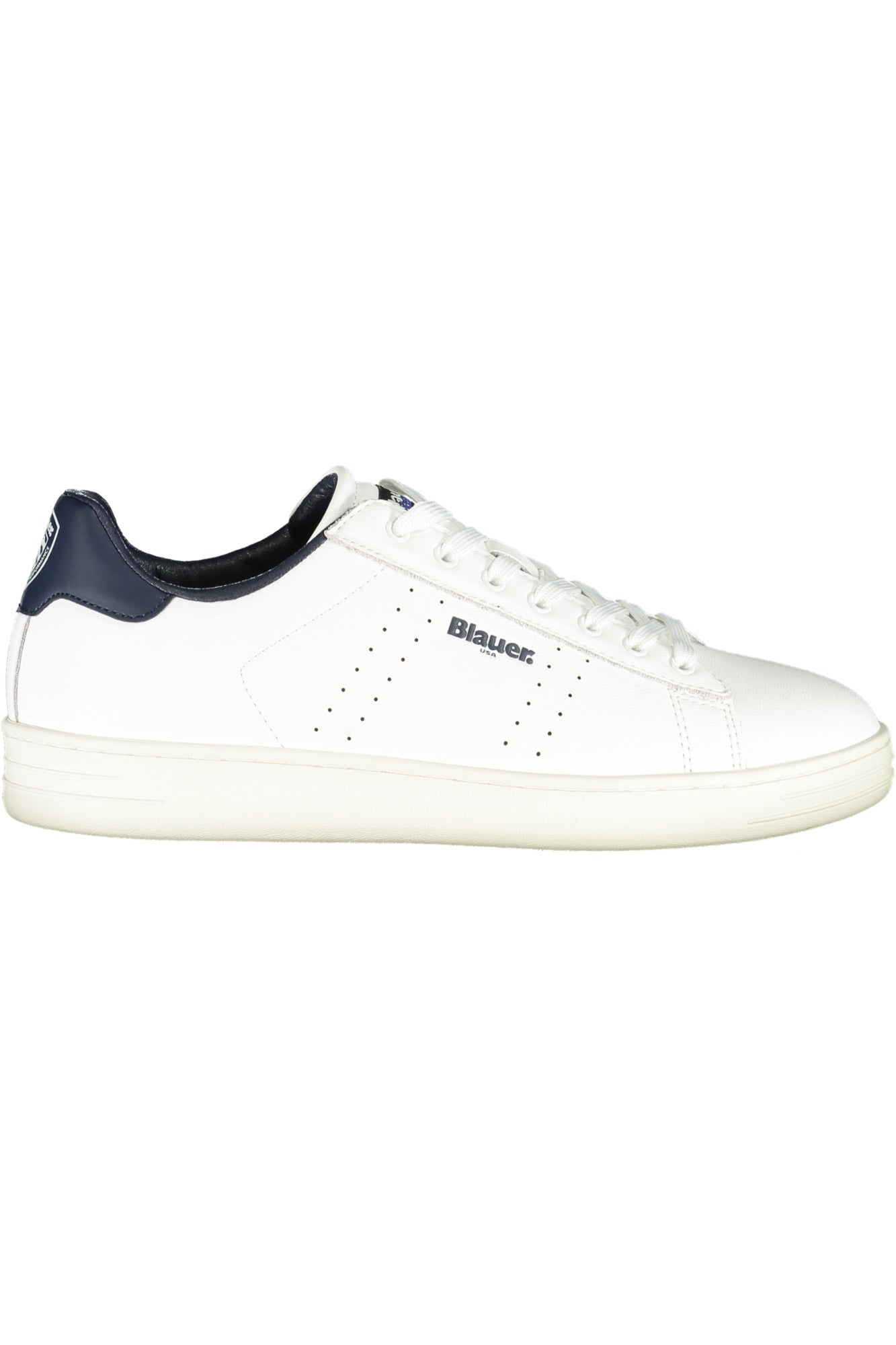 BLAUER Herren Sportschuhe Weiss – Sneaker mit blauen Details für Frühjahr/Sommer Weiß