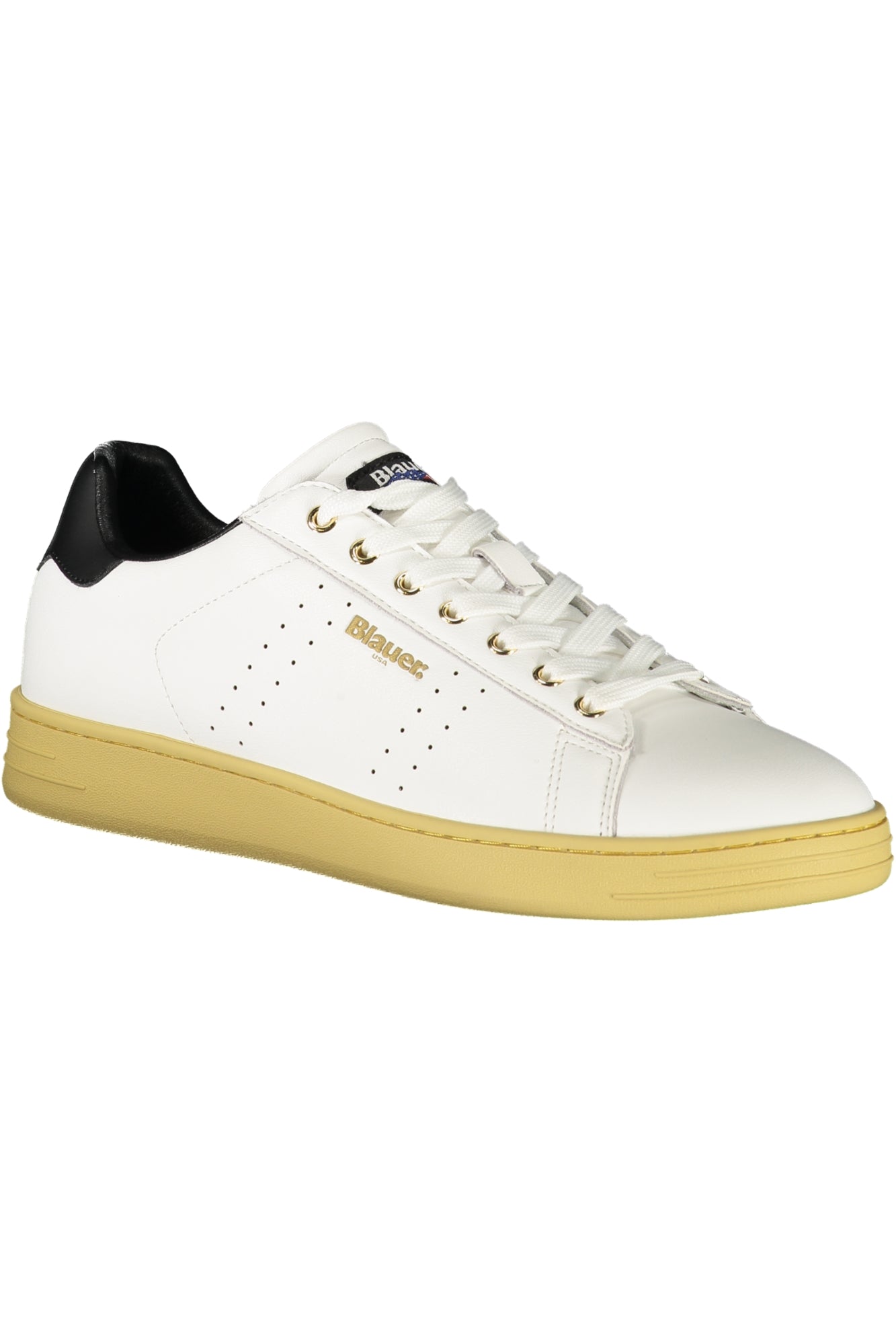 BLAUER Herren-Sneaker Weiss – Sportschuhe mit kontrastierenden Details für Herbst/Winter Weiß