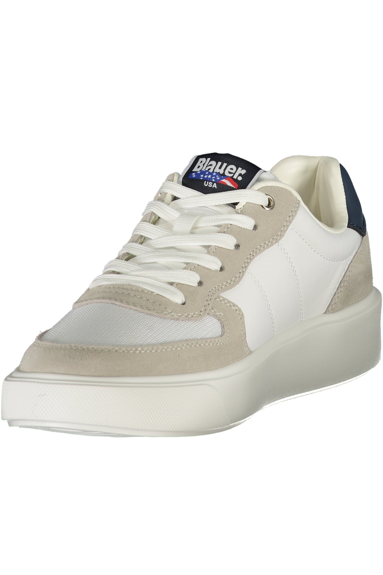 BLAUER Herren Sneaker – Sportschuh mit Schnürsenkel Weiß