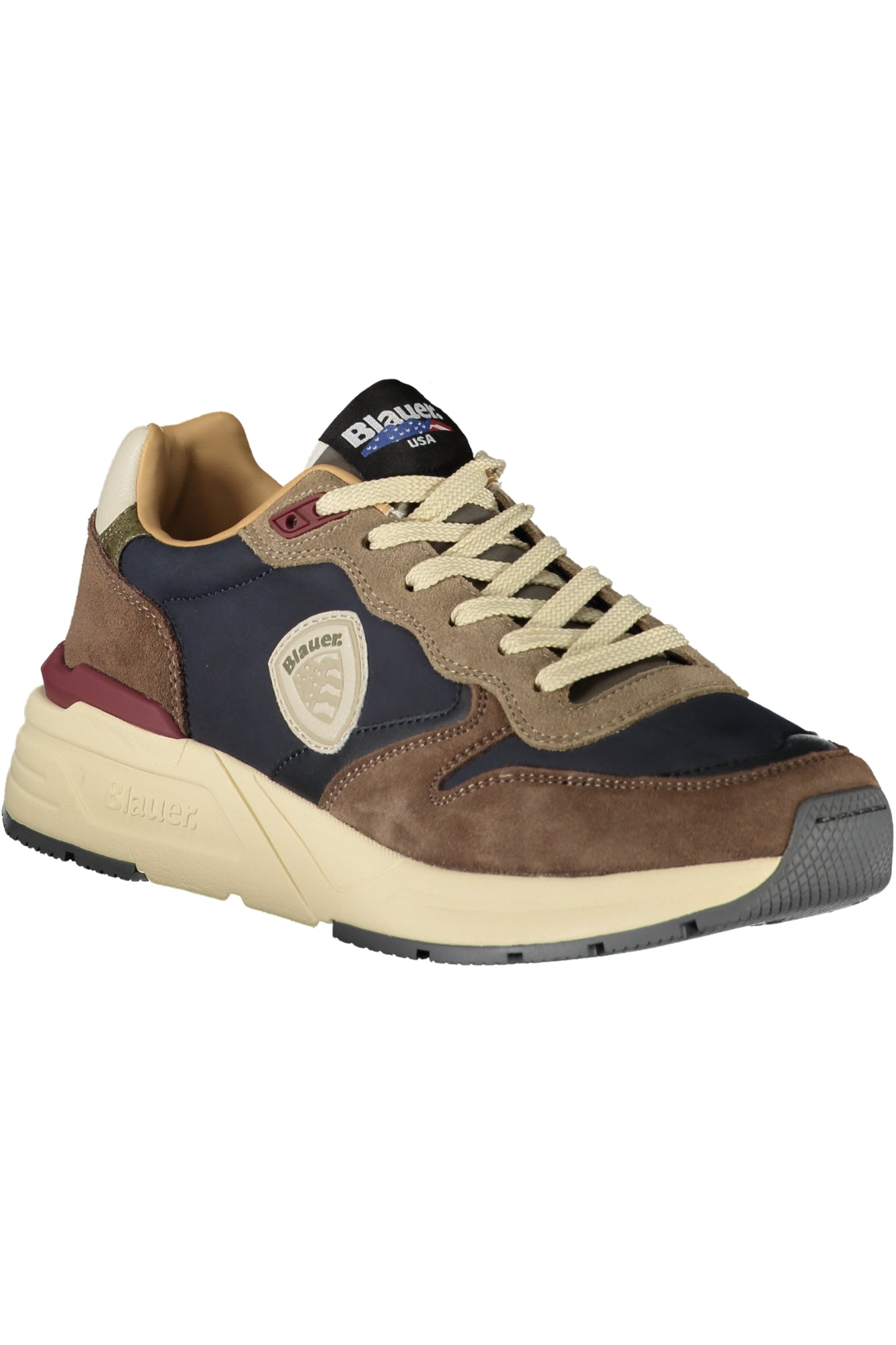 BLAUER Herren-Sportschuhe Grau – Sneaker mit herausnehmbarem Fußbett für Herbst/Winter Blau