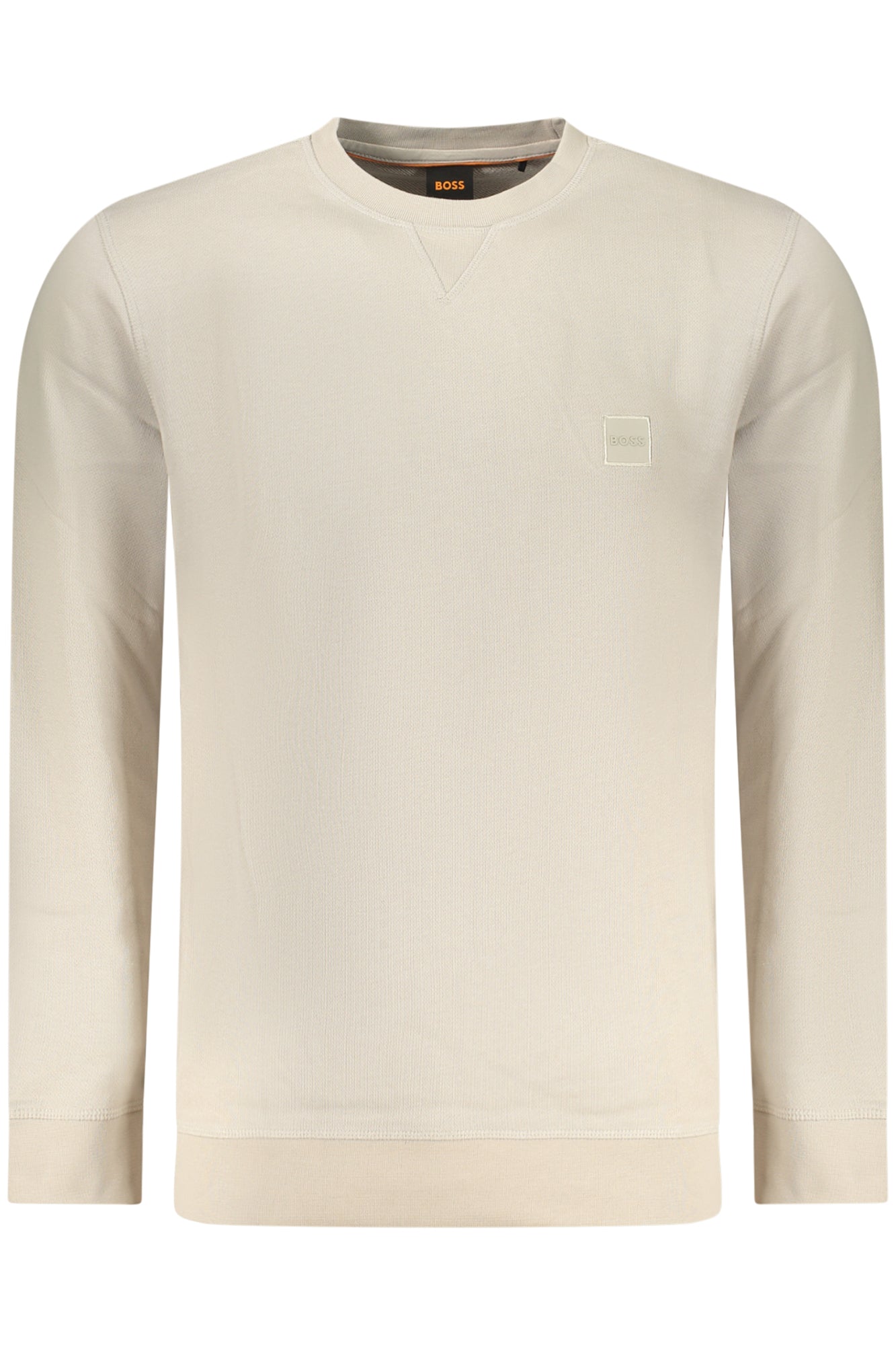 BOSS Herren Sweatshirt mit Reißverschluss Schwarz – Gebürstetes Baumwoll-Sweatshirt Beige