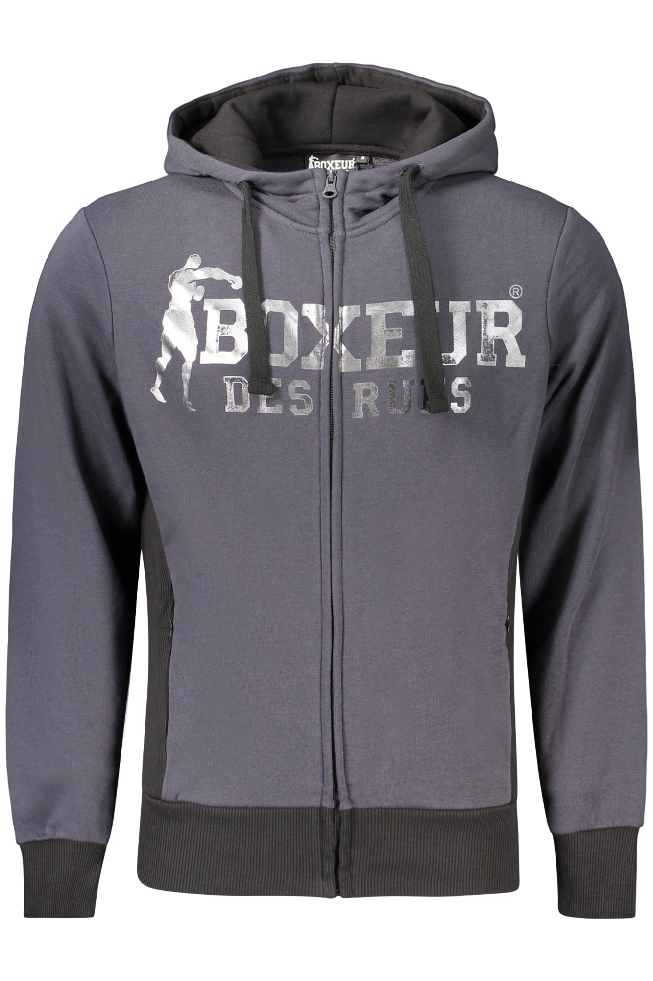 BOXEUR DES RUES Herren Sweatshirt – Hoodie, mit Taschen Grau