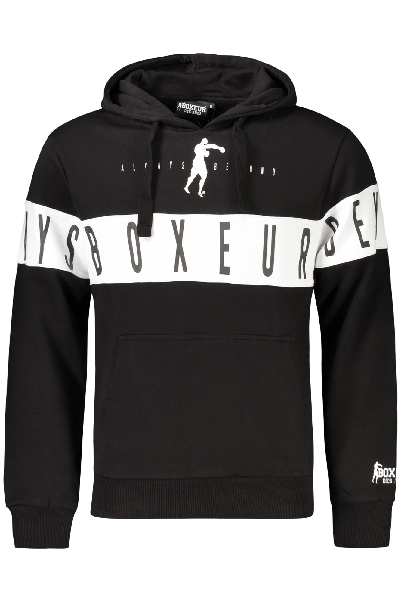 BOXEUR DES RUES Herren Sweatshirt – mit Kapuze, Fleece Schwarz