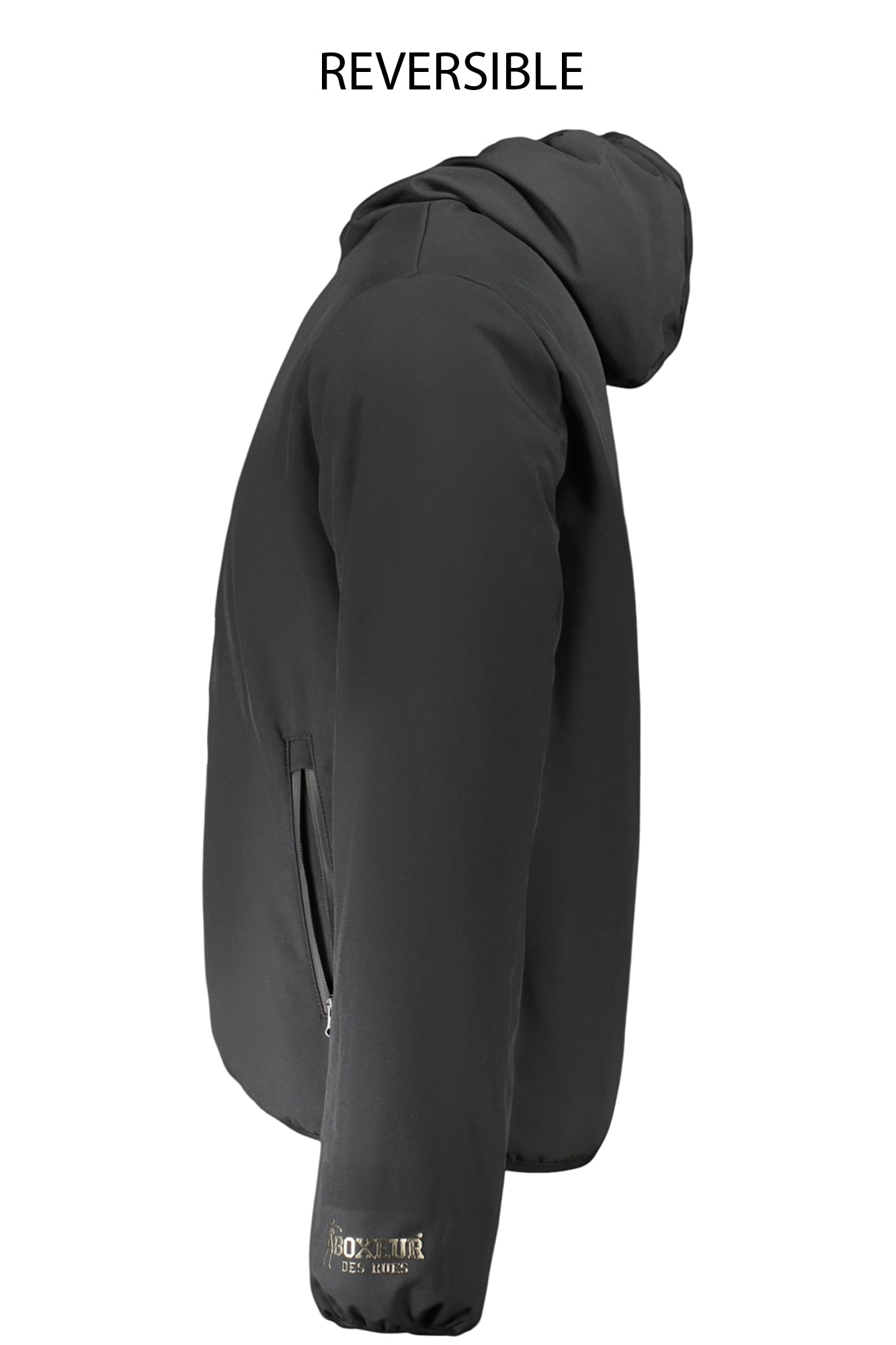 BOXEUR DES RUES Herren Jacke – mit Kapuze, mit Taschen Schwarz