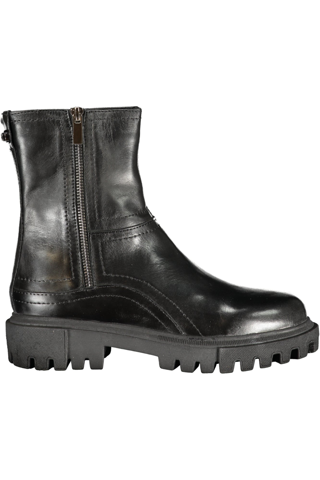CAFENOIR Schwarze Damen-Stiefeletten – Knöchelstiefel mit seitlichem Reißverschluss Schwarz Hauptbild