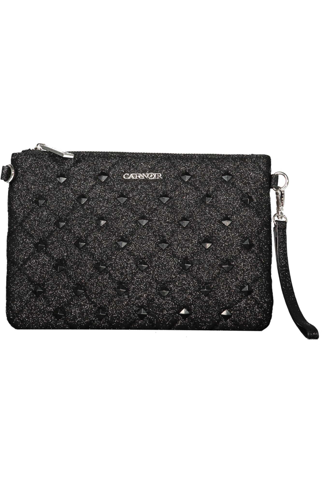 CAFENOIR Damen-Clutch schwarz – Elegante Abendtasche mit Kettengürtel | soulluna.de Schwarz