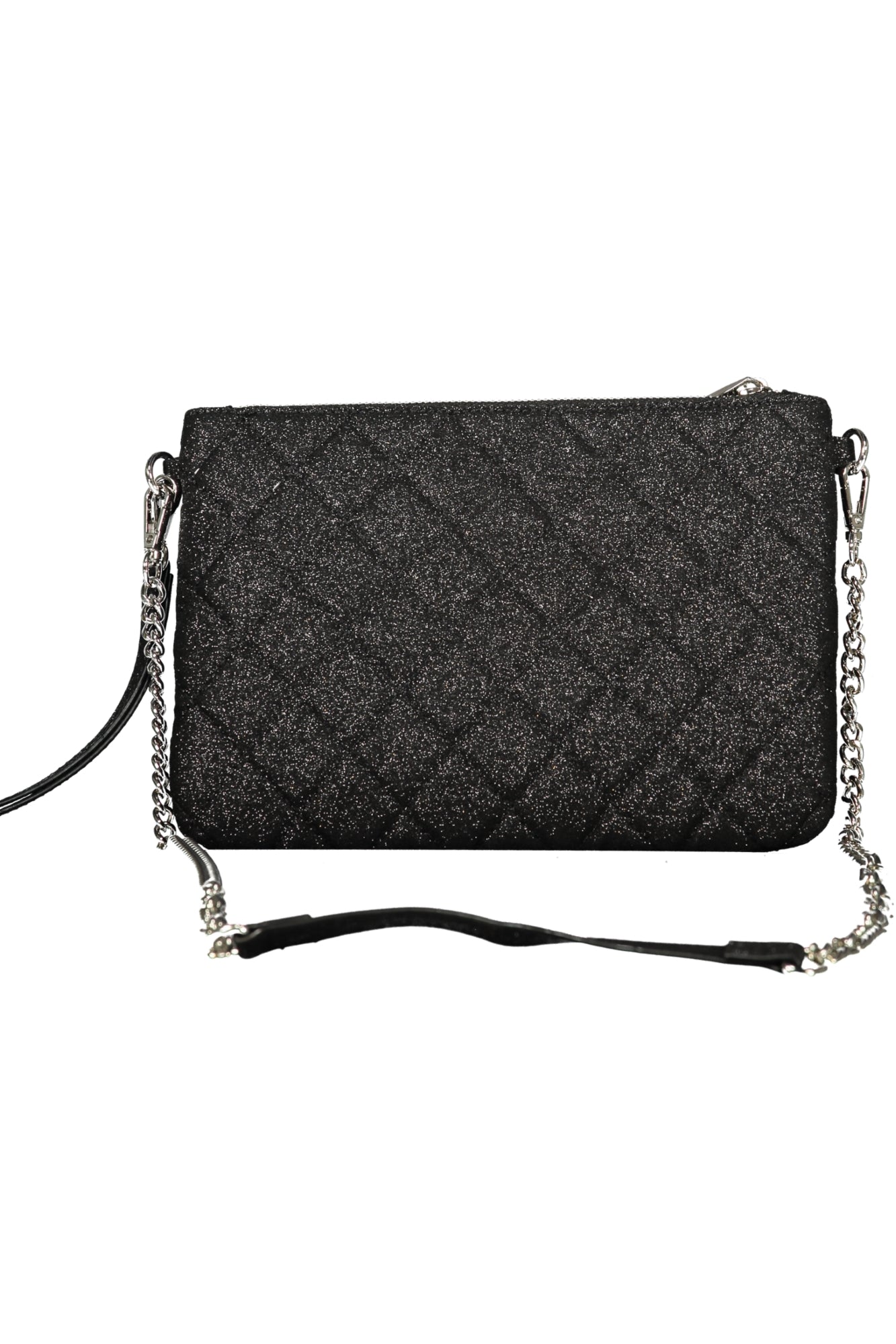 CAFENOIR Damen-Clutch schwarz – Elegante Abendtasche mit Kettengürtel | soulluna.de Schwarz