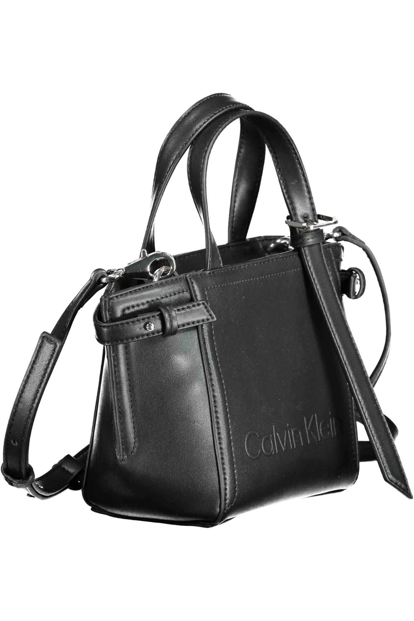 CALVIN KLEIN Damen Tasche Weiß – Recyceltes Polyester mit Schultergurt Schwarz