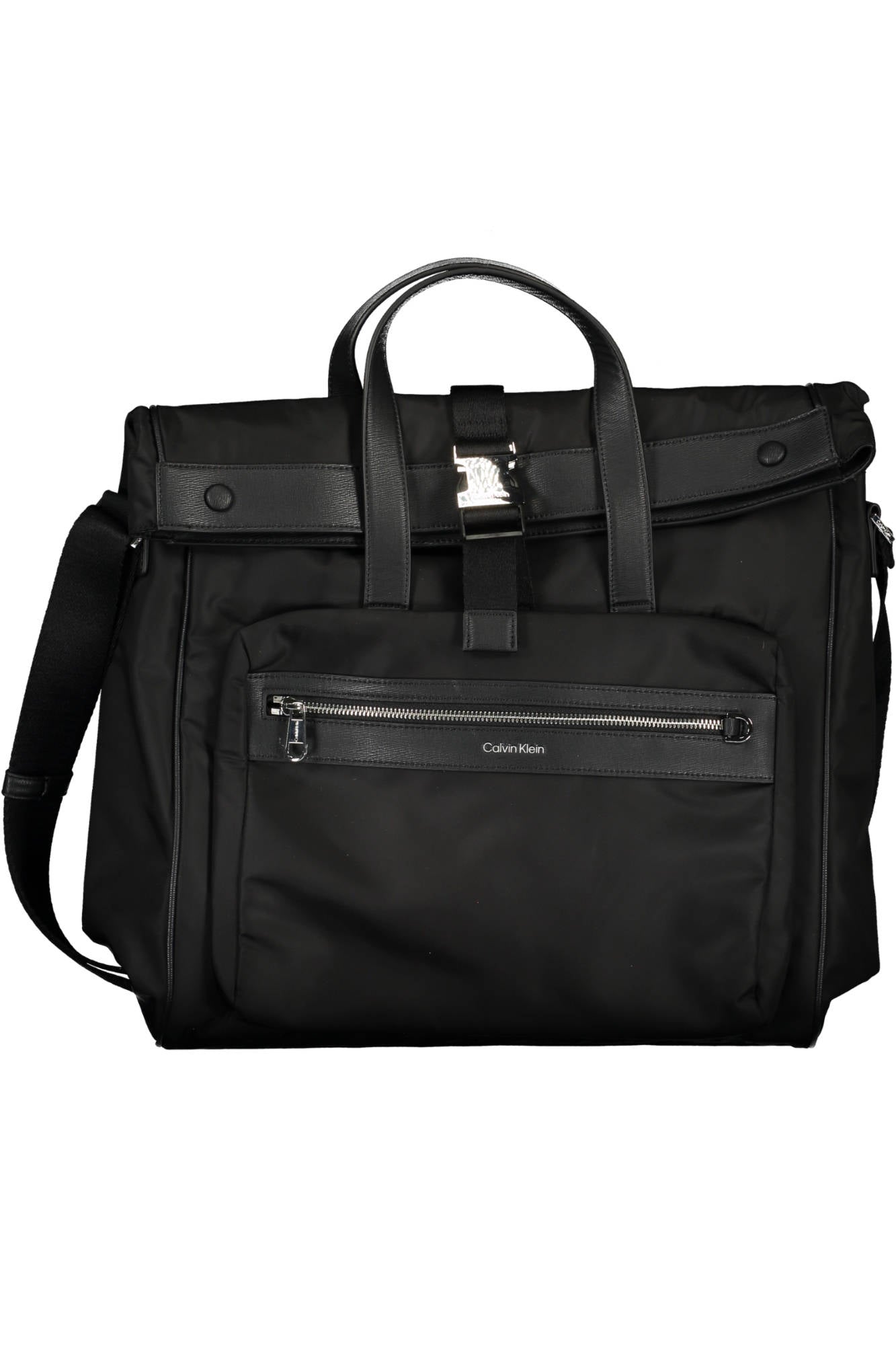 CALVIN KLEIN Manntasche Herren – Schwarze Tasche mit Laptopfach | Recycelter Polyester Schwarz