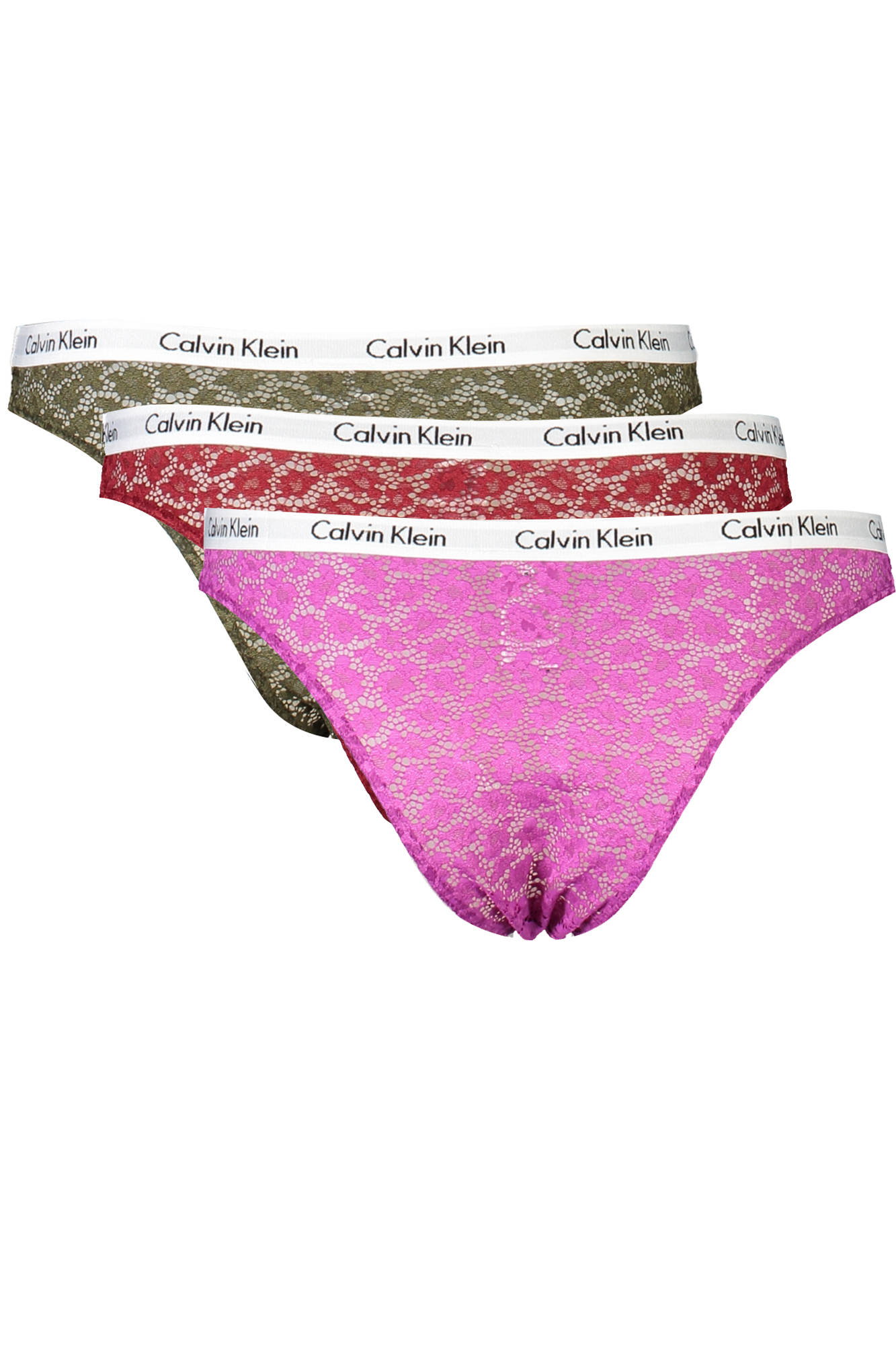 CALVIN KLEIN Brasilianische Slips Damen – Dreierpack in Grün | Elastischer Bund Grün
