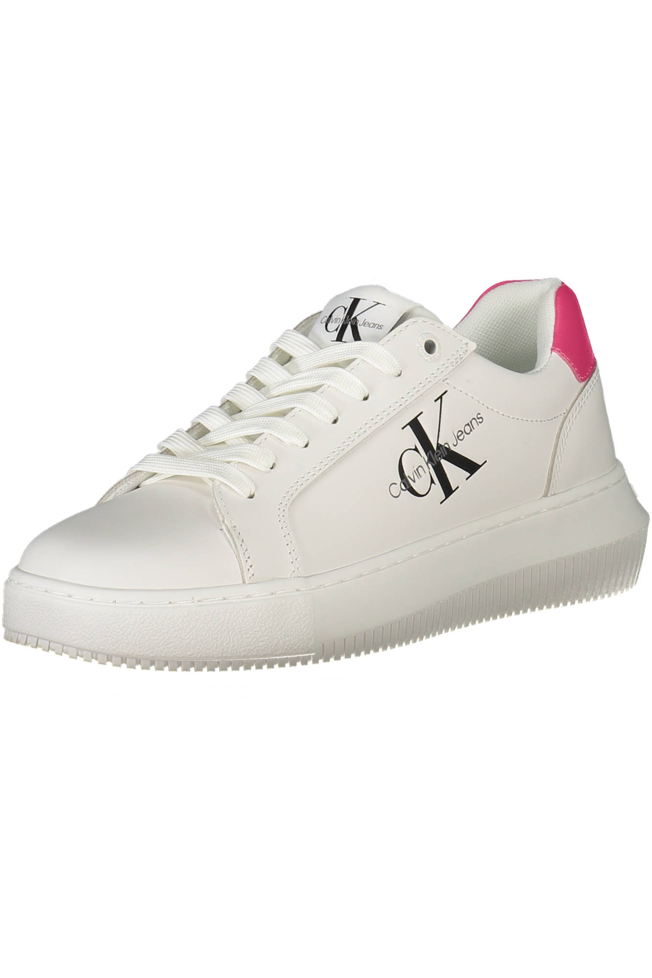CALVIN KLEIN Damen Sneaker – Sportschuh mit Schnürsenkeln Weiß