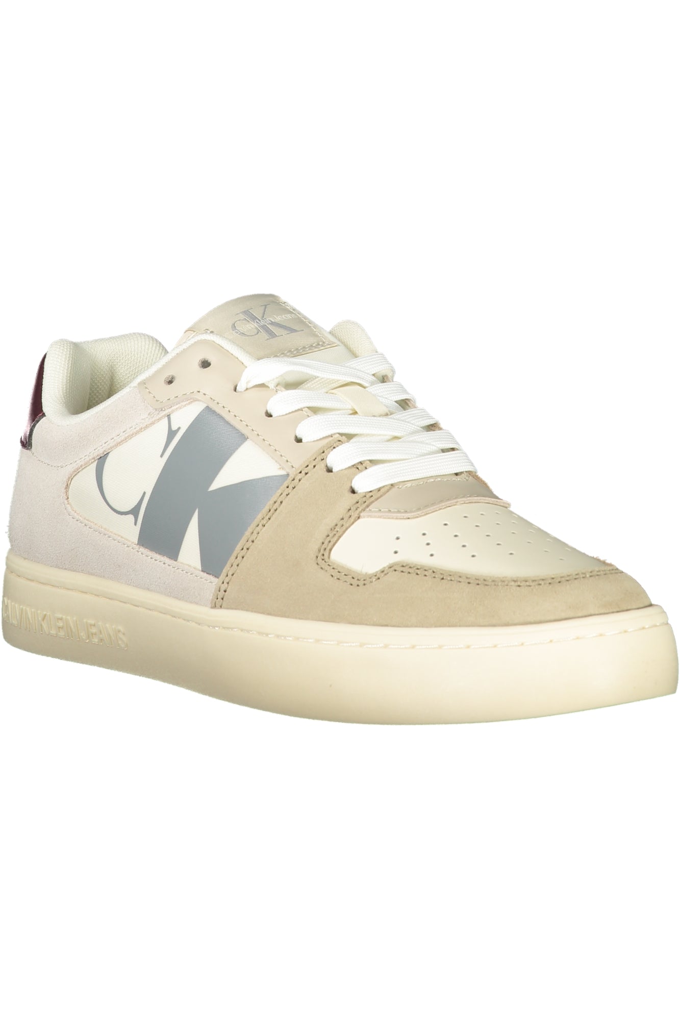 Calvin Klein Herren Sportschuhe Weiss Beige