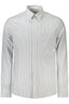 CALVIN KLEIN Langarmshirt Herren Weiss – Italienischer Kragen aus 100% Baumwolle Weiß