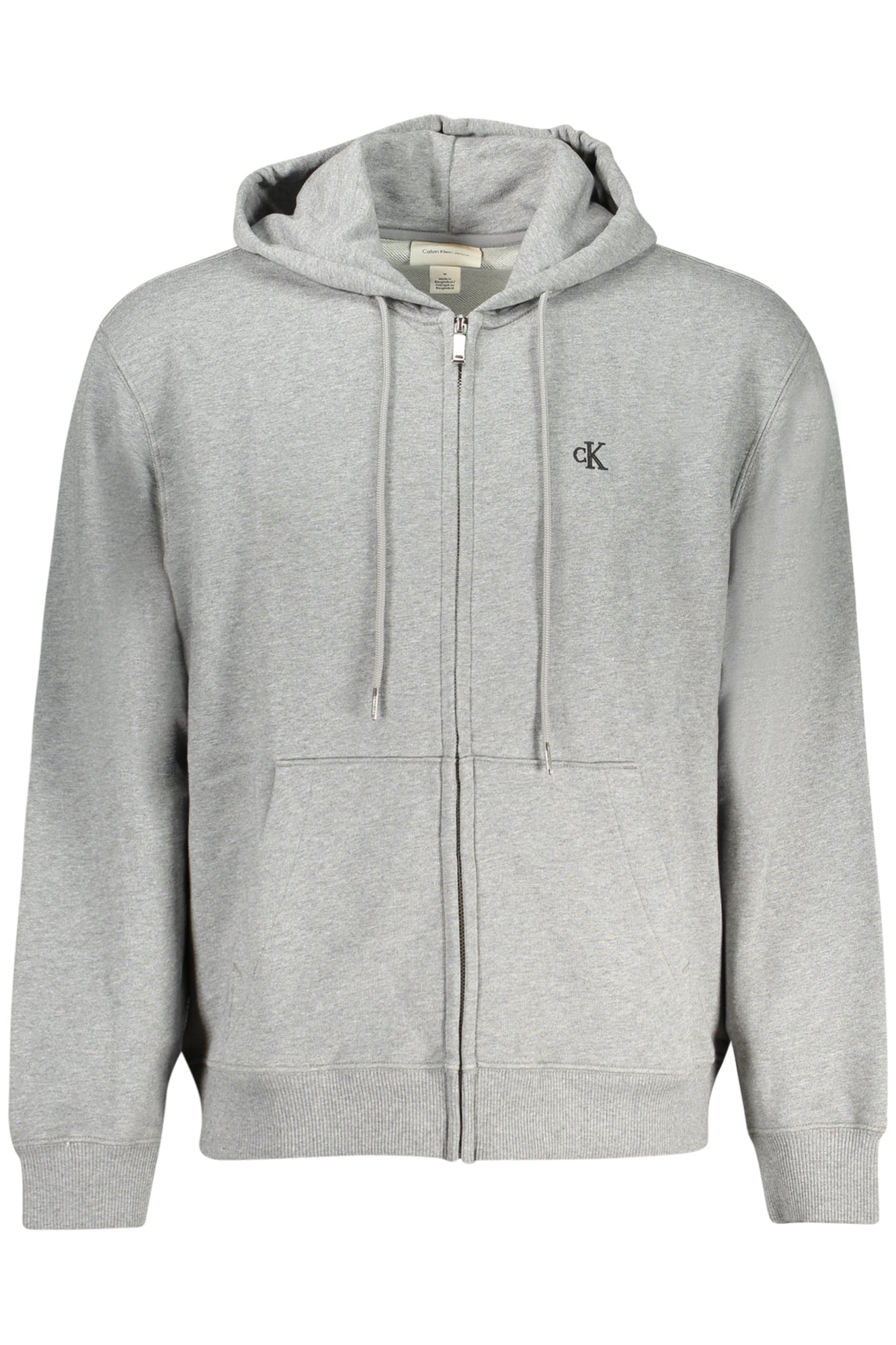CALVIN KLEIN Herren Sweatshirt – mit Kapuze, mit Taschen Grau
