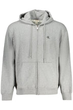 CALVIN KLEIN Herren-Sweatshirt mit Reißverschluss, Grau