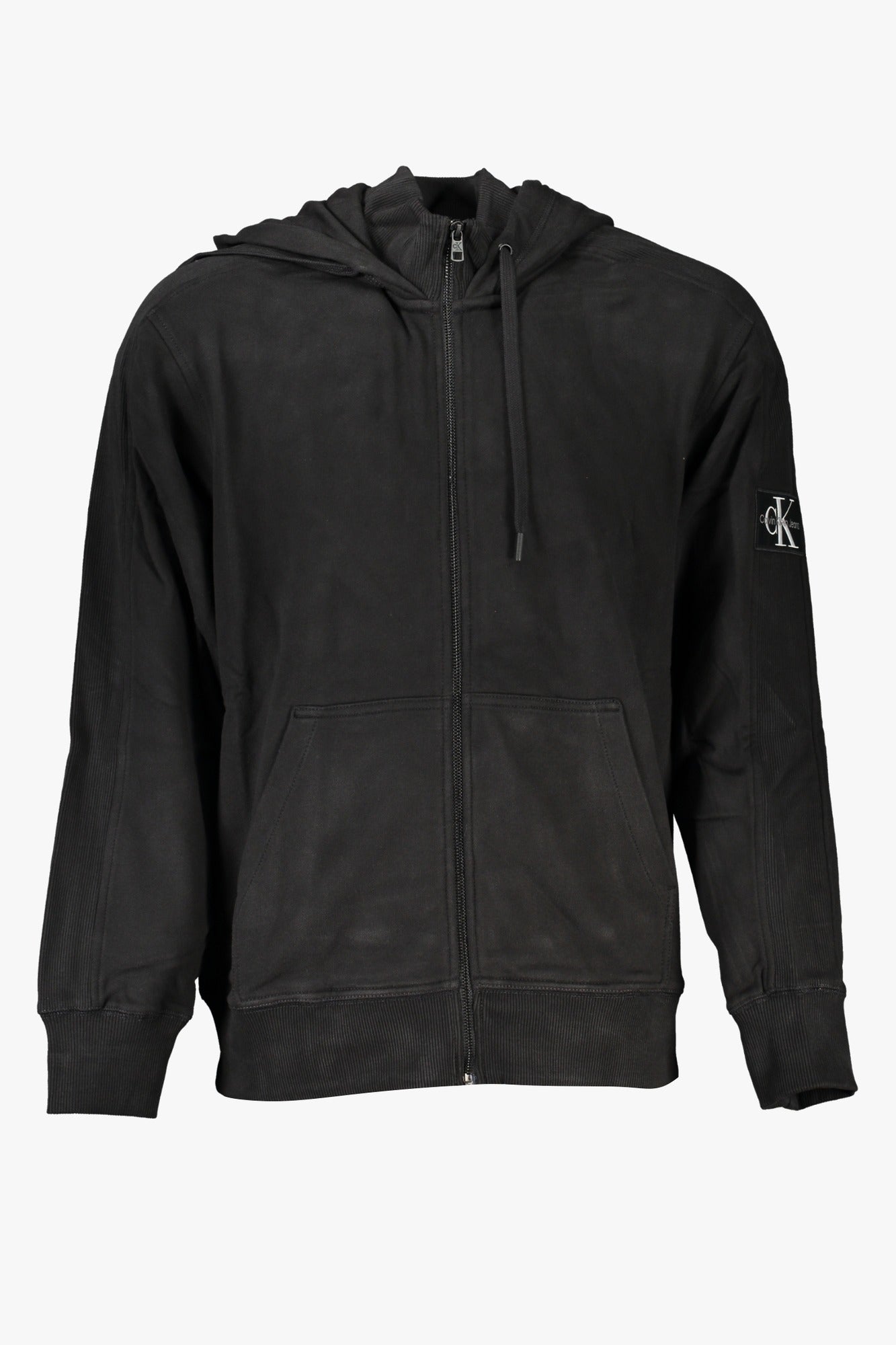 Calvin Klein Sweatshirt Herren mit Reißverschluss – Kapuzenpullover aus Baumwolle Schwarz