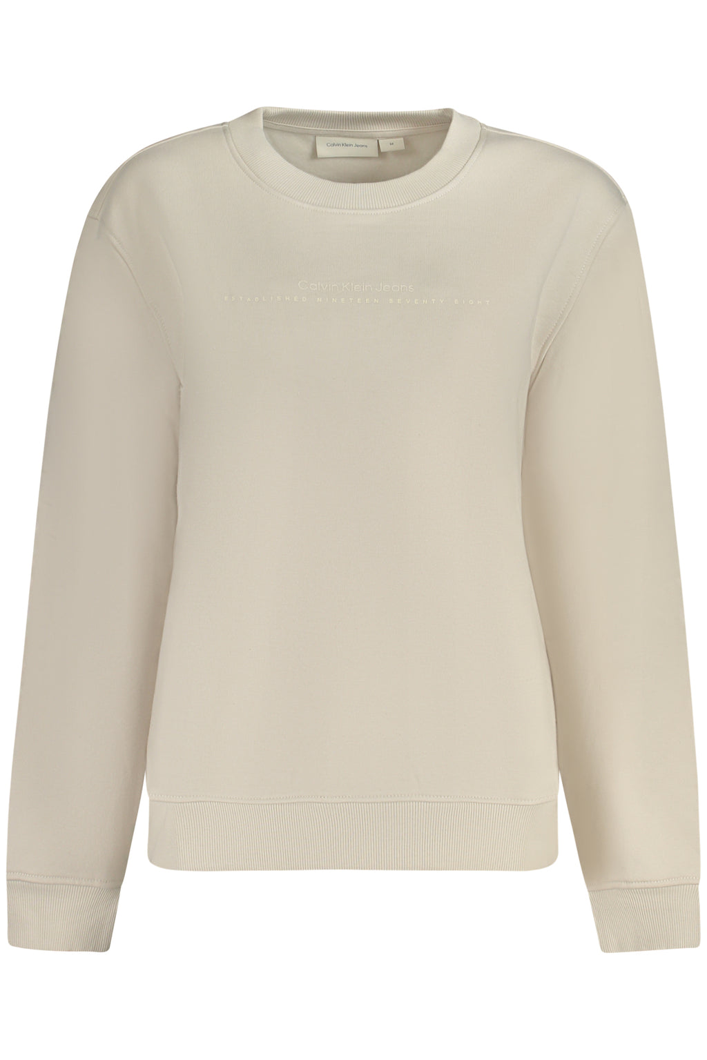 CALVIN KLEIN SWEATSHIRT OHNE REISSVERSCHLUSS DAMEN BEIGE