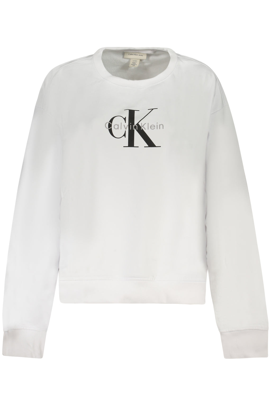 CALVIN KLEIN DAMEN-SWEATSHIRT MIT ZIP-UP WEISS
