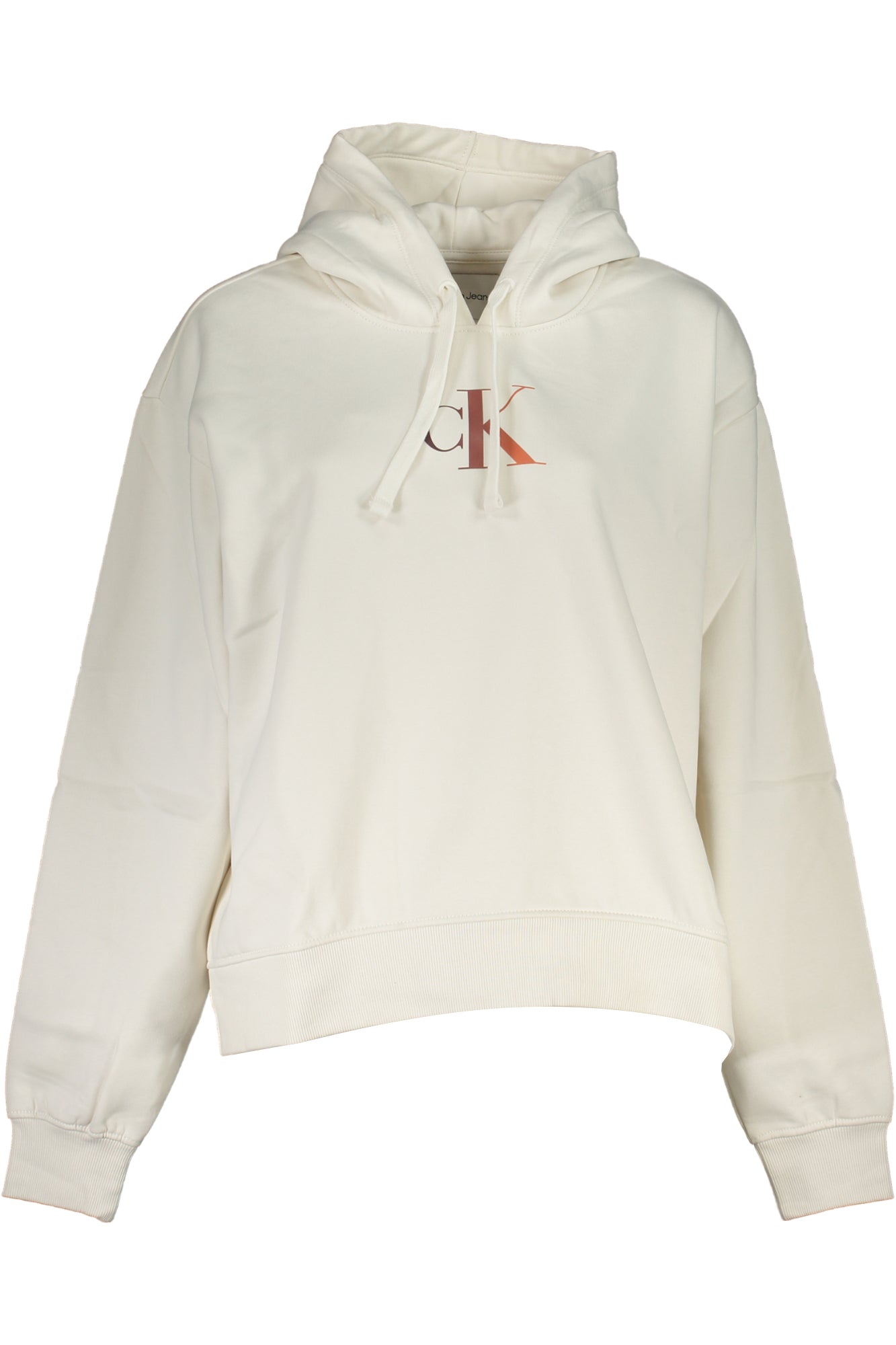 CALVIN KLEIN Damen-Sweatshirt mit Reißverschluss Weiß – Kapuzenpullover für Herbst/Winter Weiß