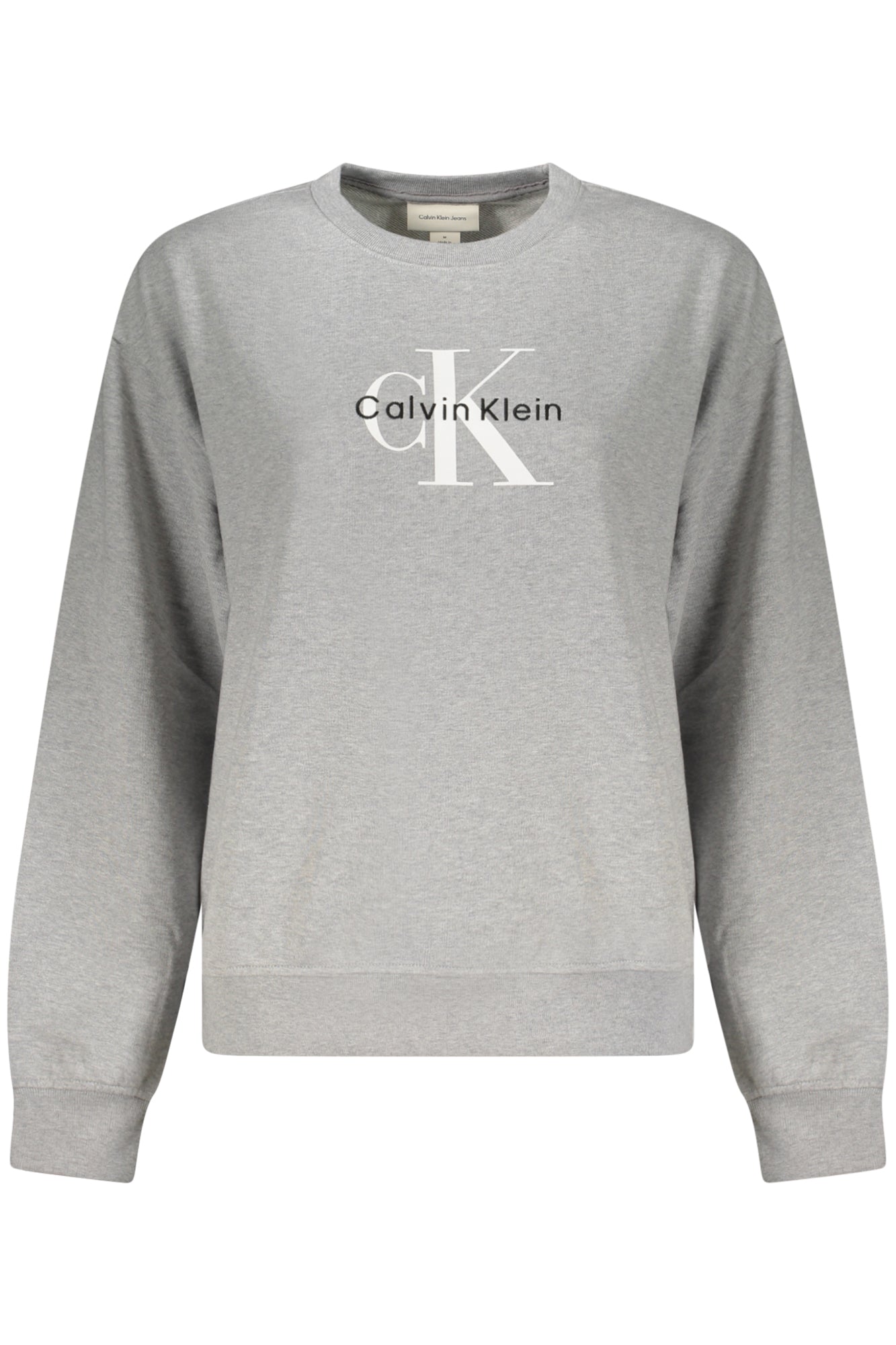 CALVIN KLEIN Sweatshirt Damen Grau – Gebürstet, Rundhalsausschnitt | soulluna Grau