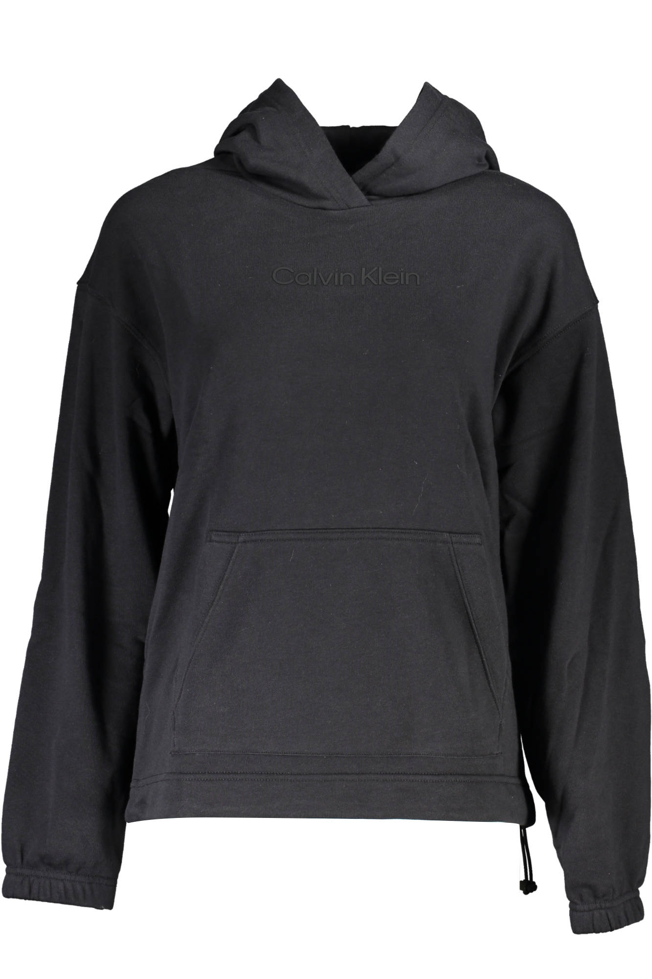 CALVIN KLEIN Damen Sweatshirt Weiß – Kapuzenpullover mit Logo für Freizeit Schwarz