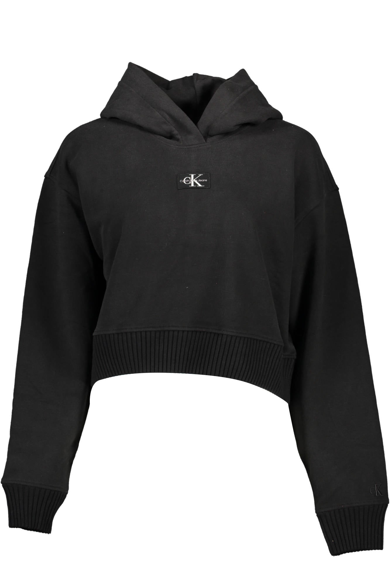 Calvin Klein Damen Sweatshirt Ohne Reissverschluss Schwarz Schwarz Hauptbild