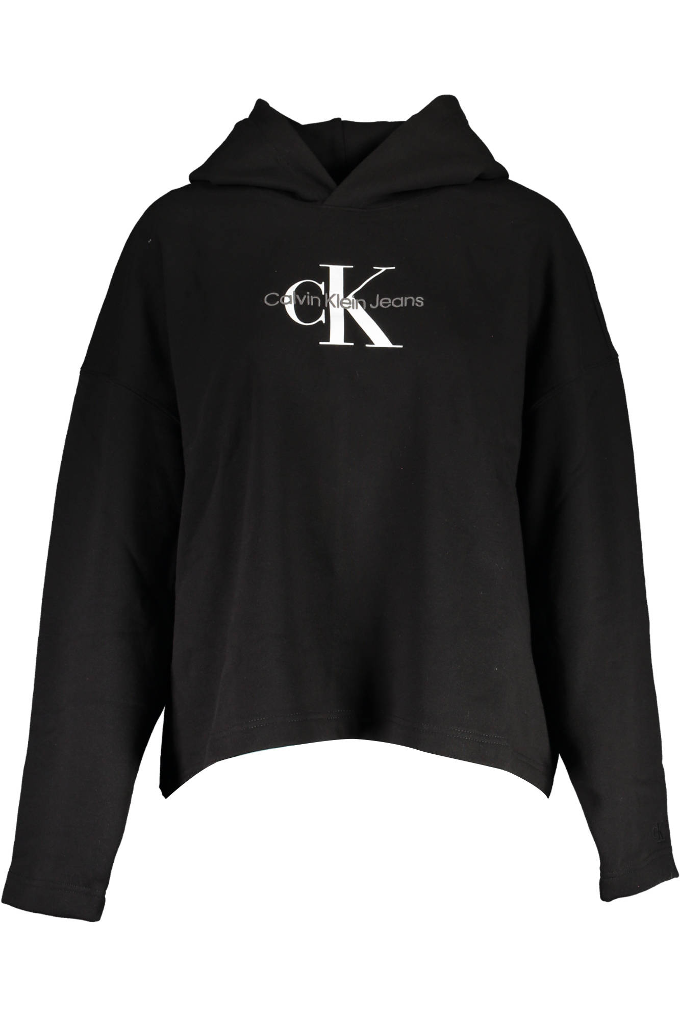CALVIN KLEIN Damen Sweatshirt – Kapuzenpullover Schwarz für Herbst/Winter Schwarz