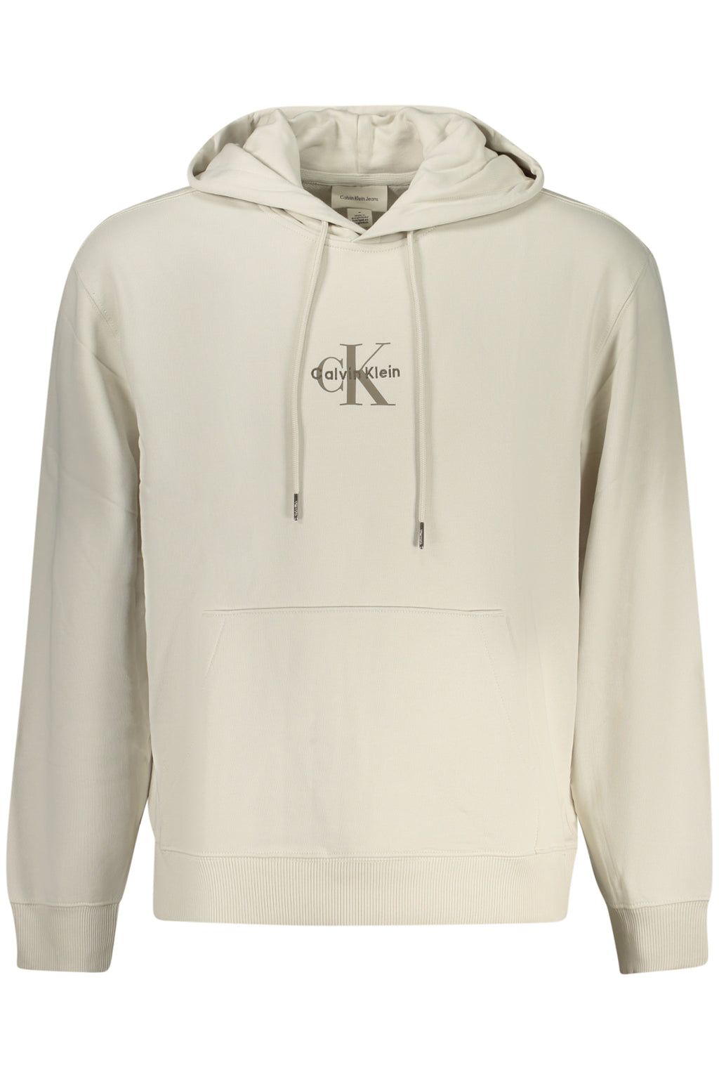 CALVIN KLEIN HERREN-SWEATSHIRT MIT ZIP, BEIGE