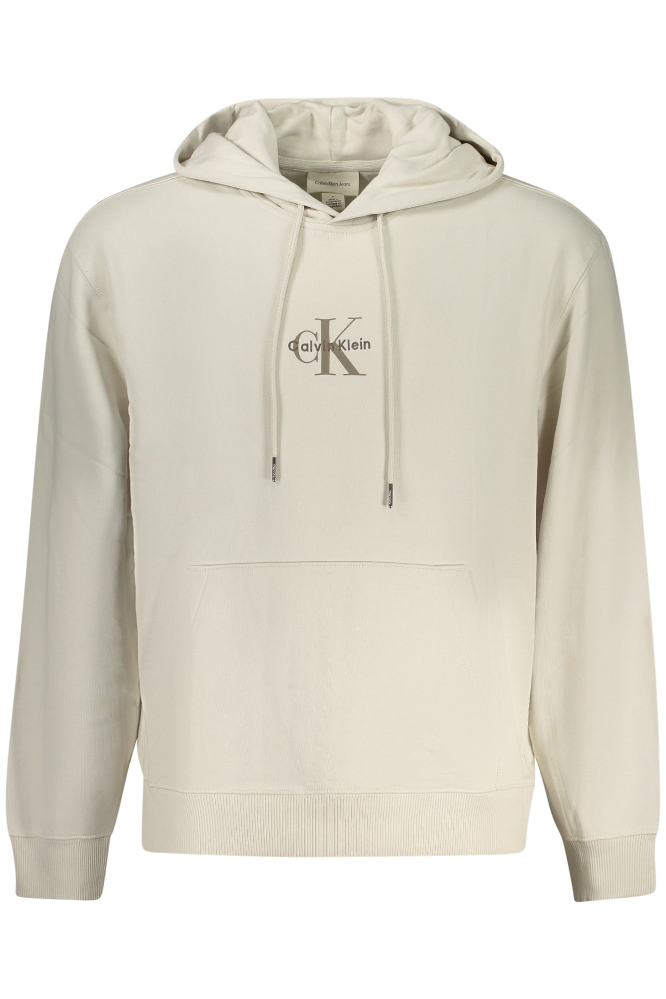CALVIN KLEIN HERREN-SWEATSHIRT MIT ZIP, BEIGE