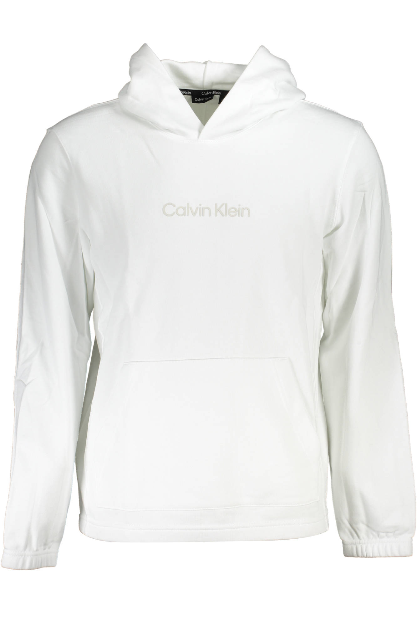 Calvin Klein Sweatshirt Herren – Weisses Kapuzen-Sweatshirt ohne Reissverschluss Weiß