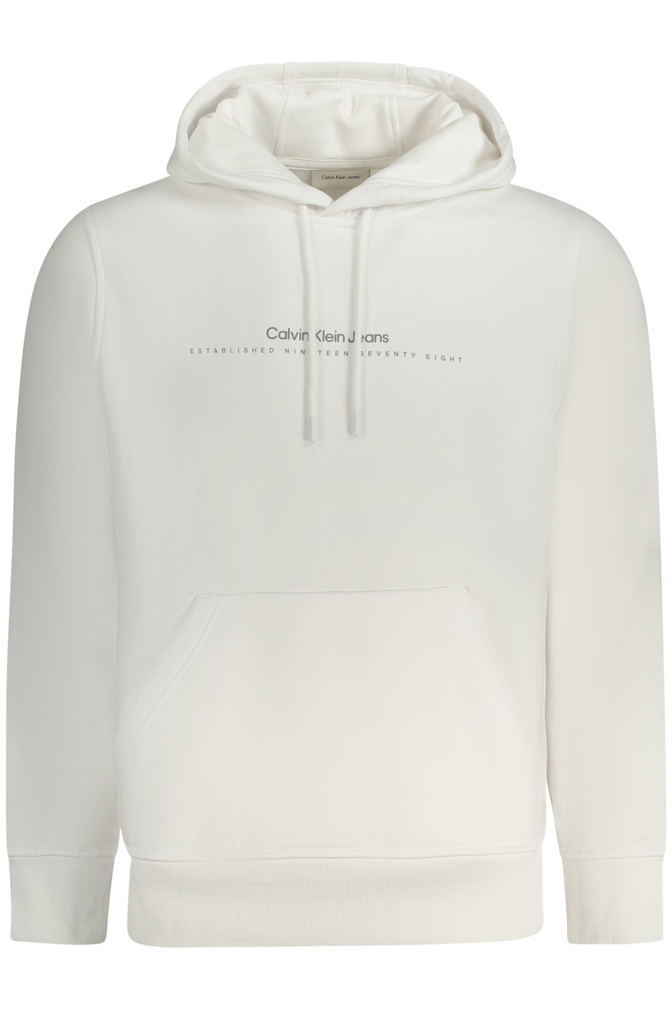 Calvin Klein Sweatshirt Herren mit Zip – Weißer Hoodie für Herbst/Winter Weiß