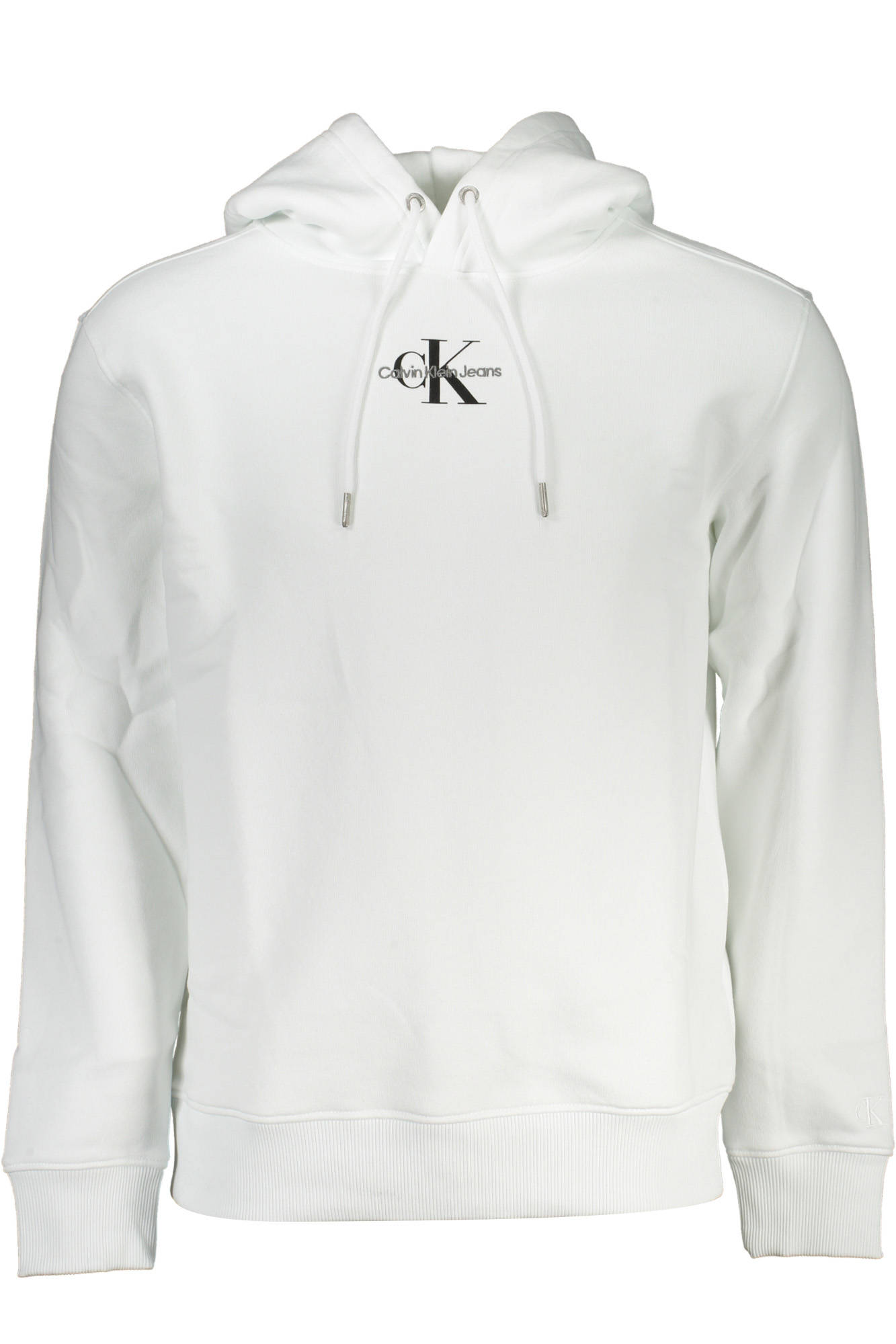 Calvin Klein Weisses Sweatshirt Für Herren Mit Reissverschluss Weiß
