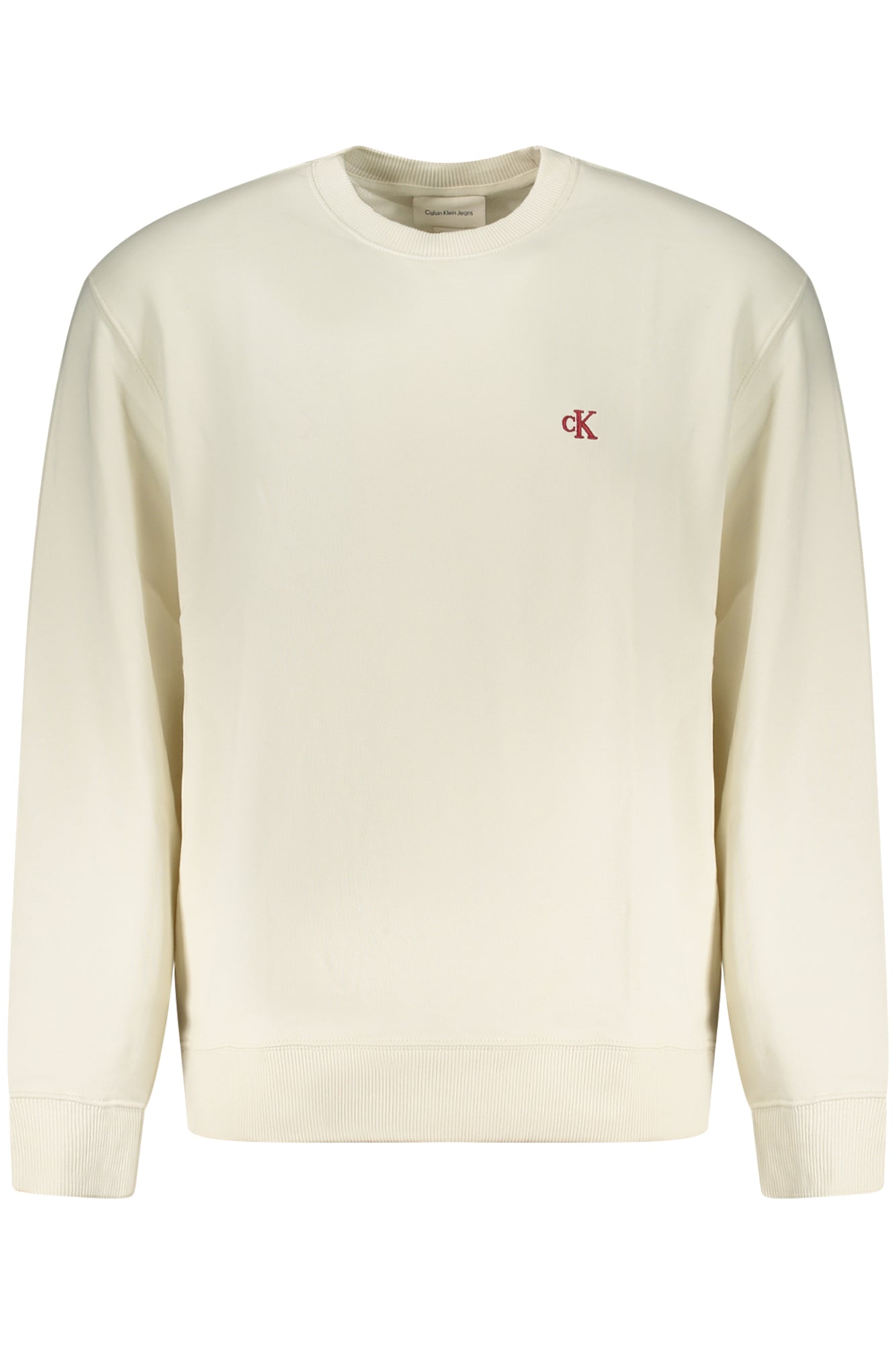 CALVIN KLEIN Sweatshirt Herren mit Reißverschluss – Weißes Logo-Sweatshirt Weiß Hauptbild