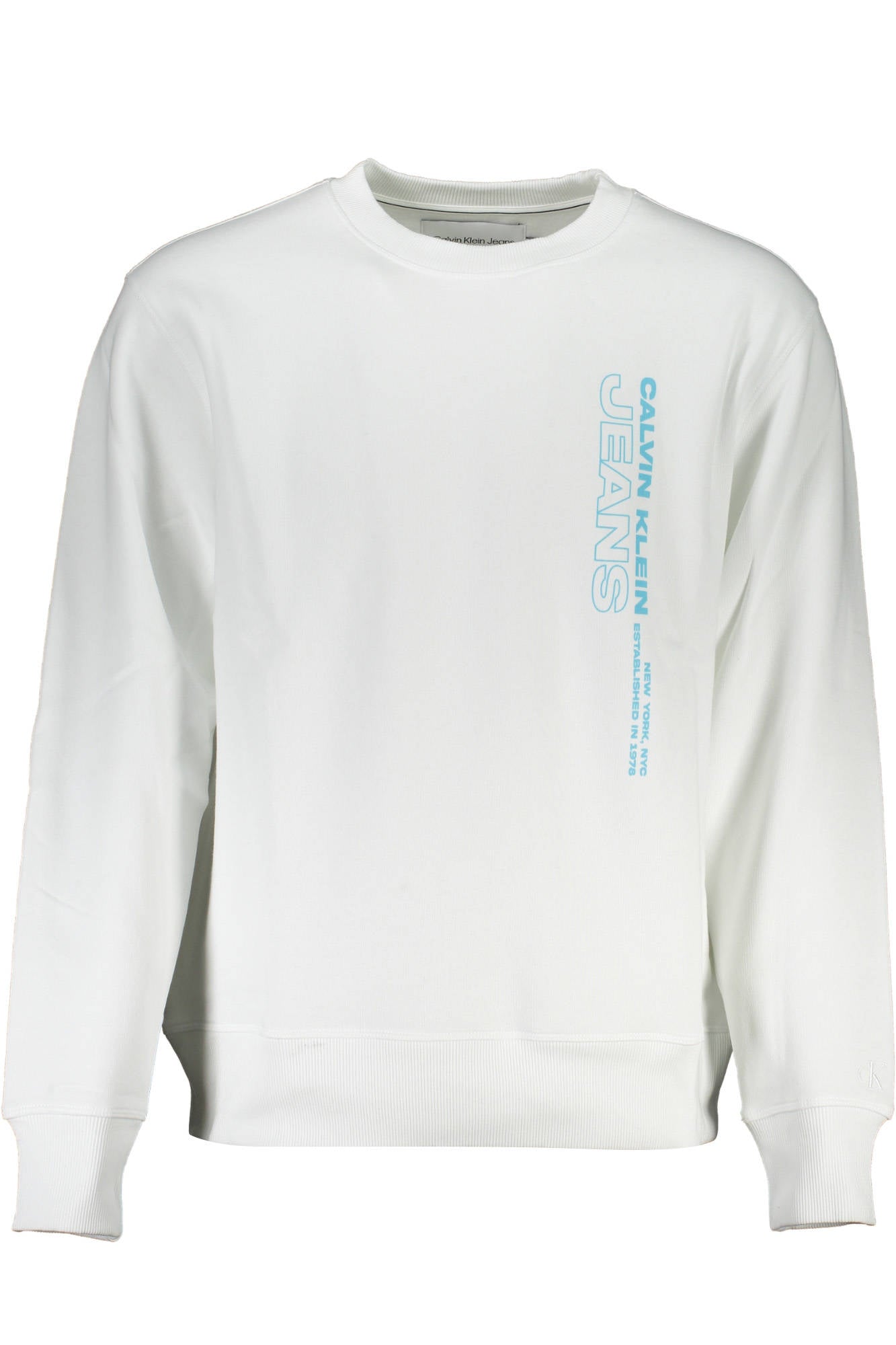 Calvin Klein Weisses Sweatshirt Für Herren Mit Reissverschluss Weiß