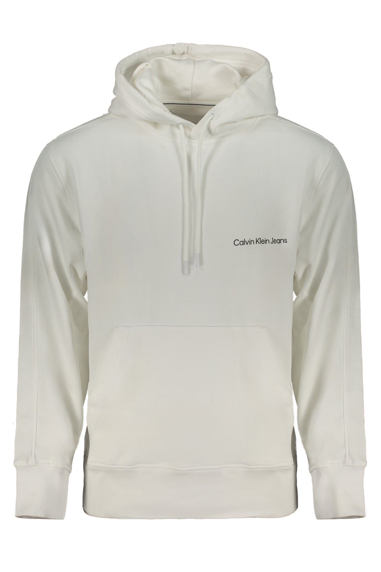 Calvin Klein Herren-Sweatshirt Grau Mit Reissverschluss Weiß