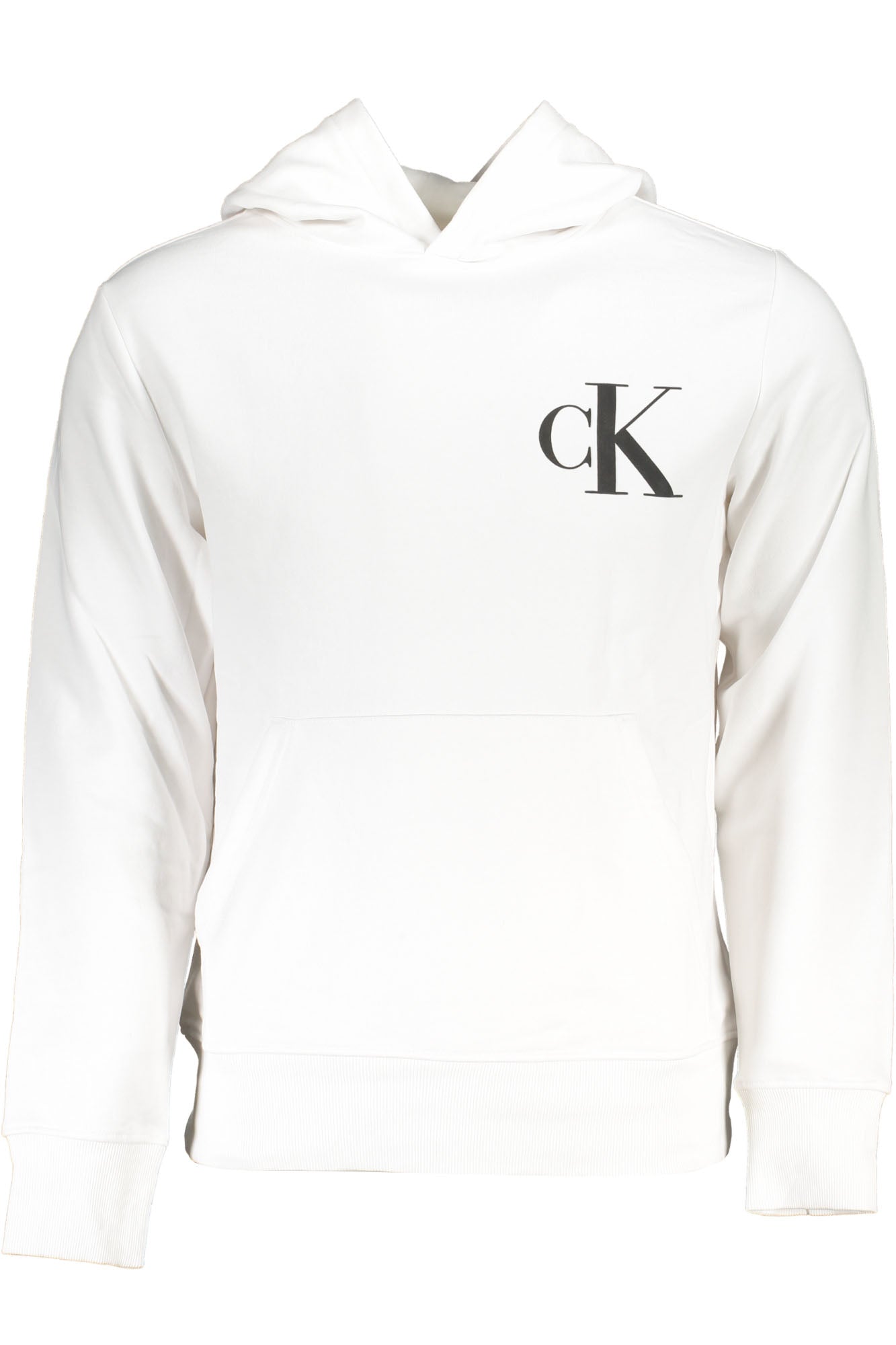 Calvin Klein Weisses Sweatshirt Für Herren Mit Reissverschluss Weiß