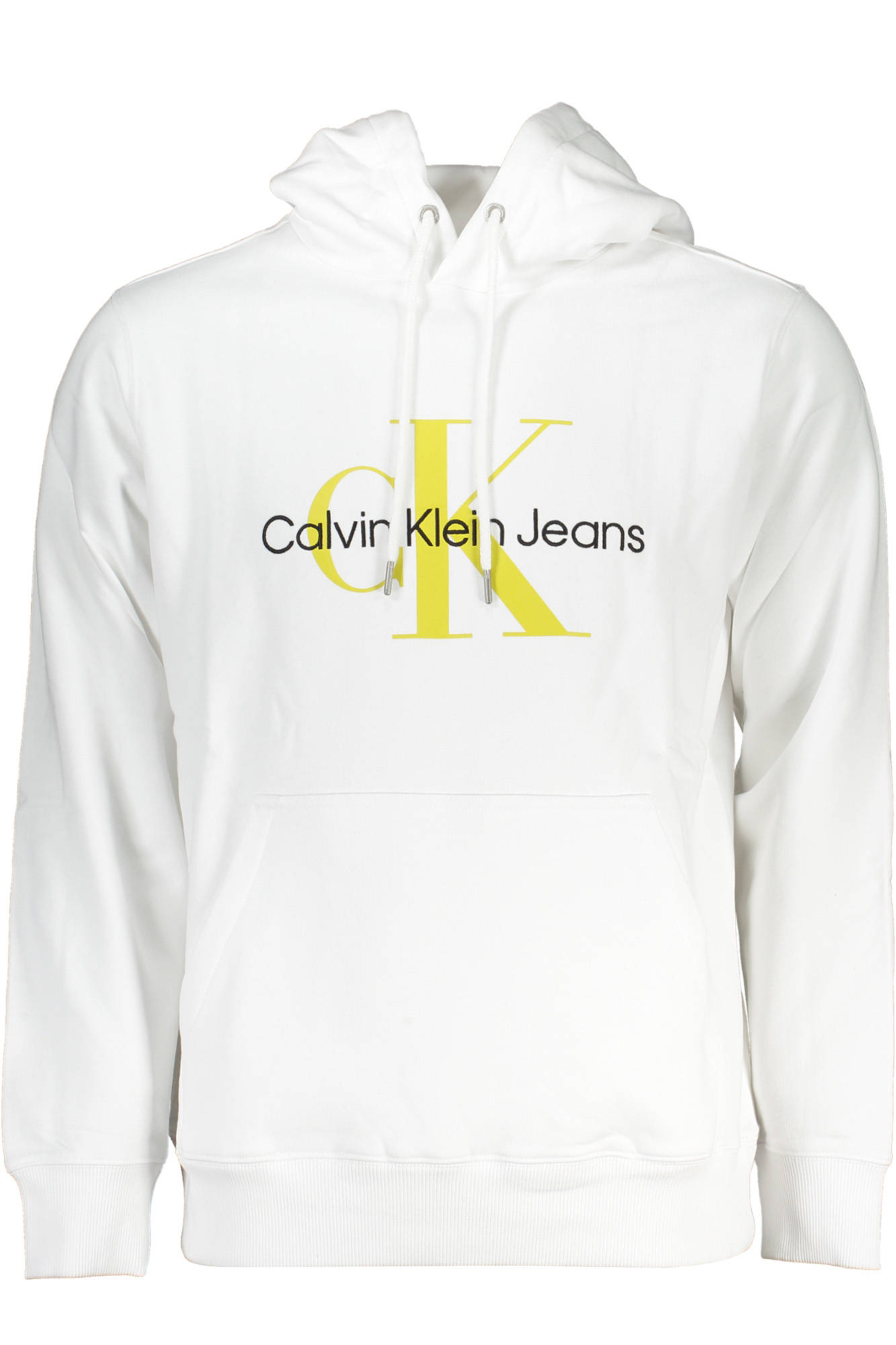 Calvin Klein Weisses Sweatshirt Für Herren Mit Reissverschluss Weiß